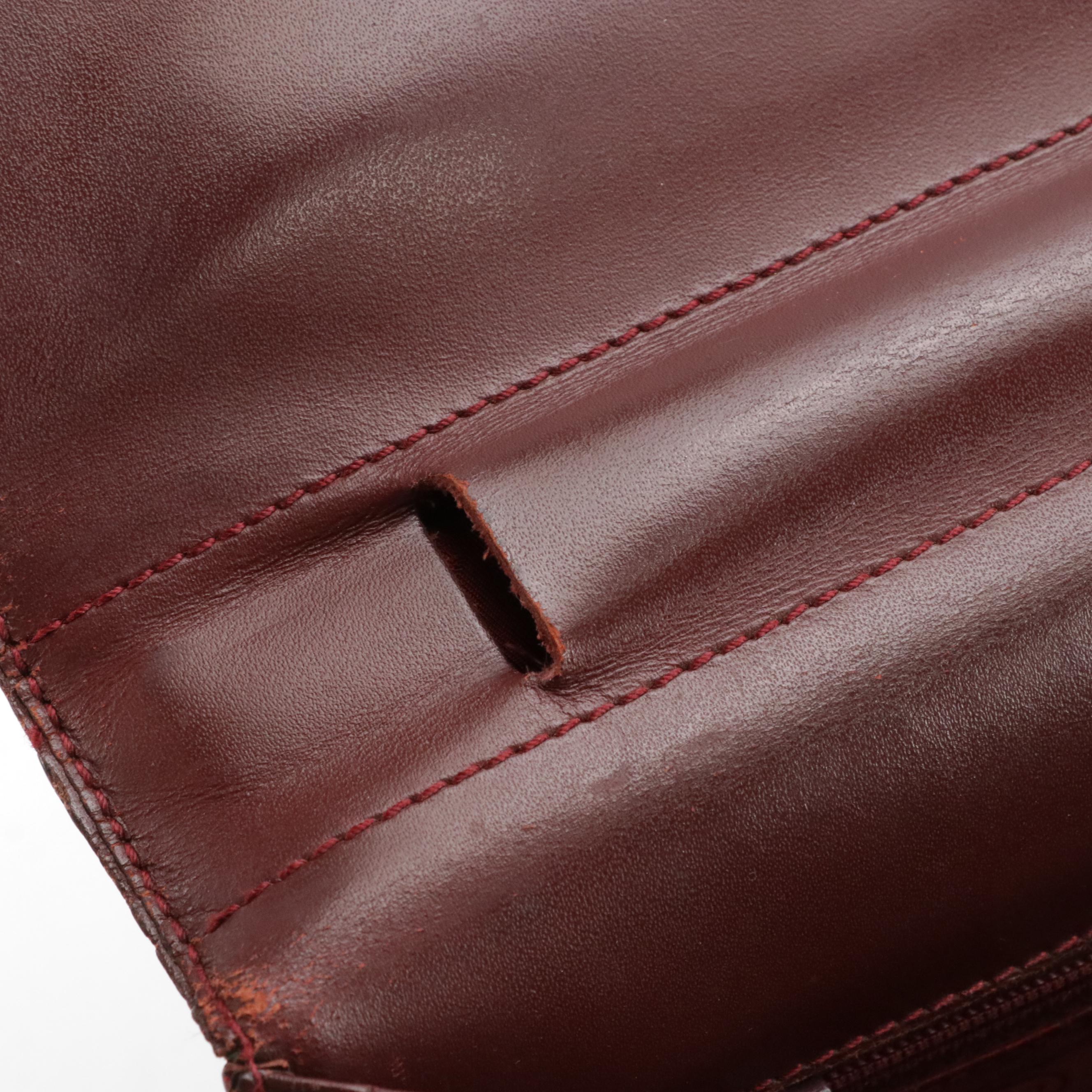 Cartier Must de Cartier Clutch in Burgundy Leather