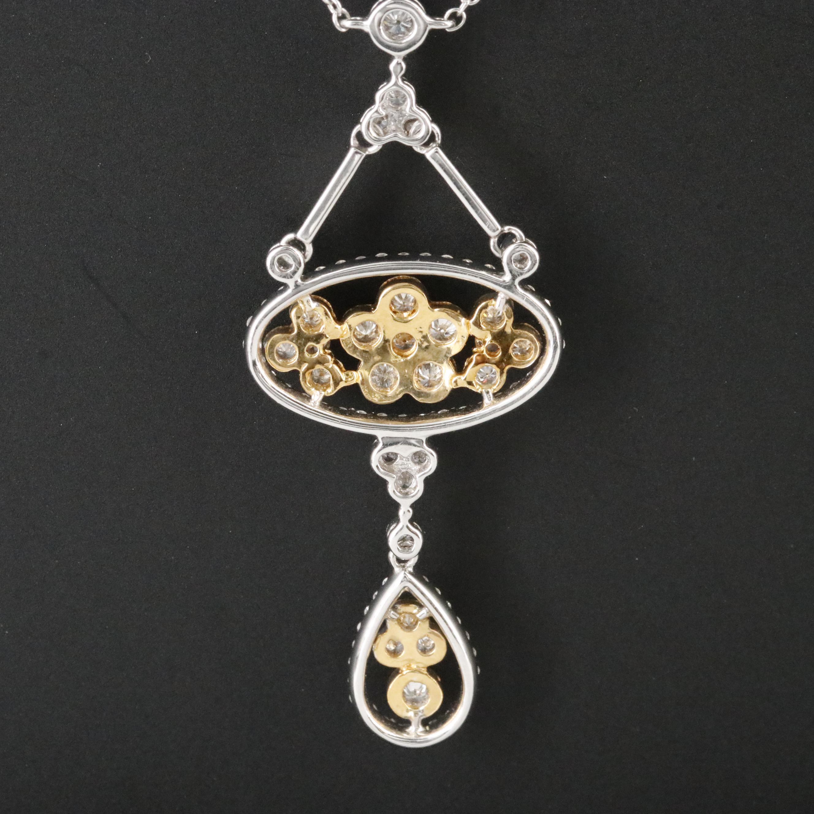 18K Two Tone 1.09 CTW Diamond Necklace