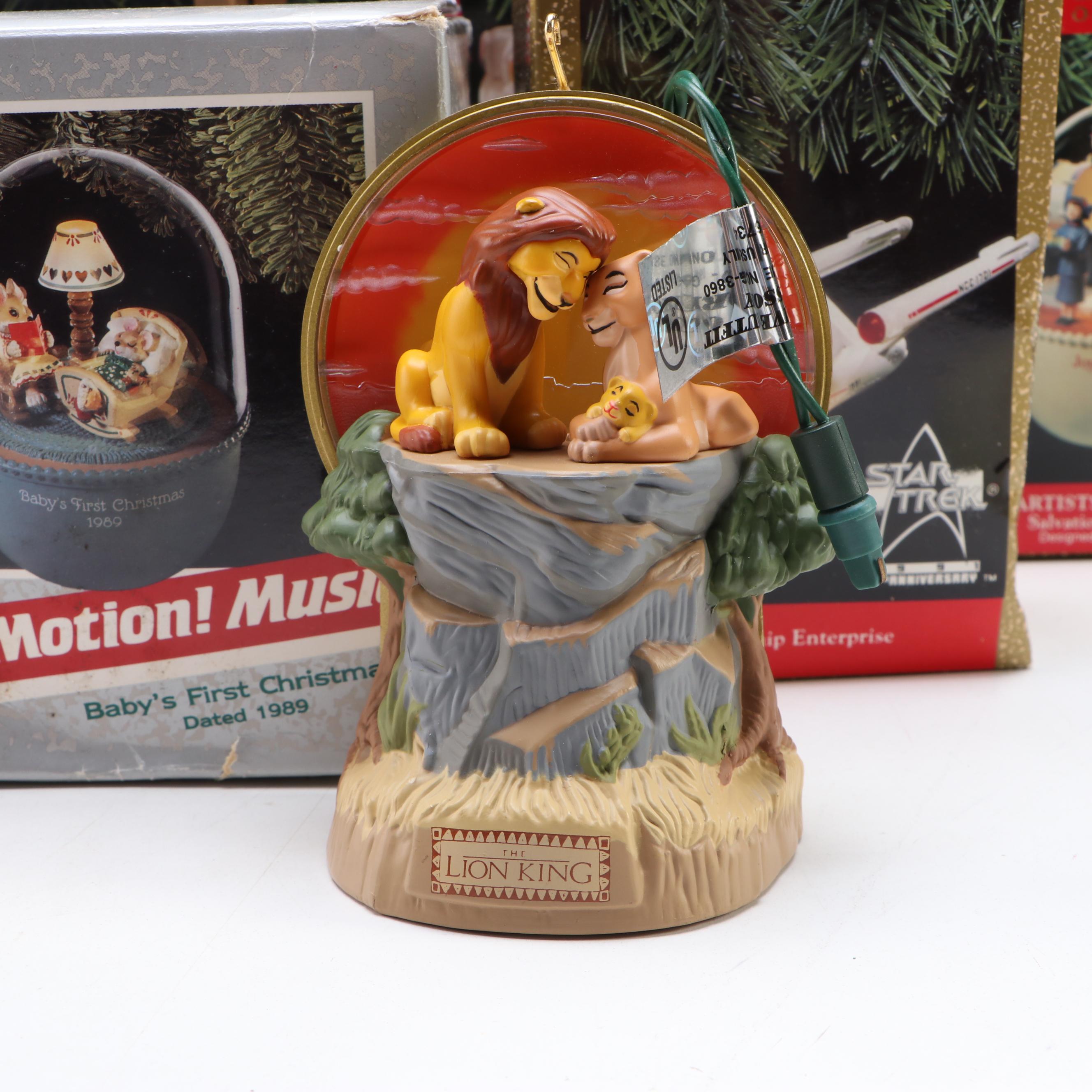 Hallmark Keepsake Magic Ornaments Including Star Trek and Walt Disney