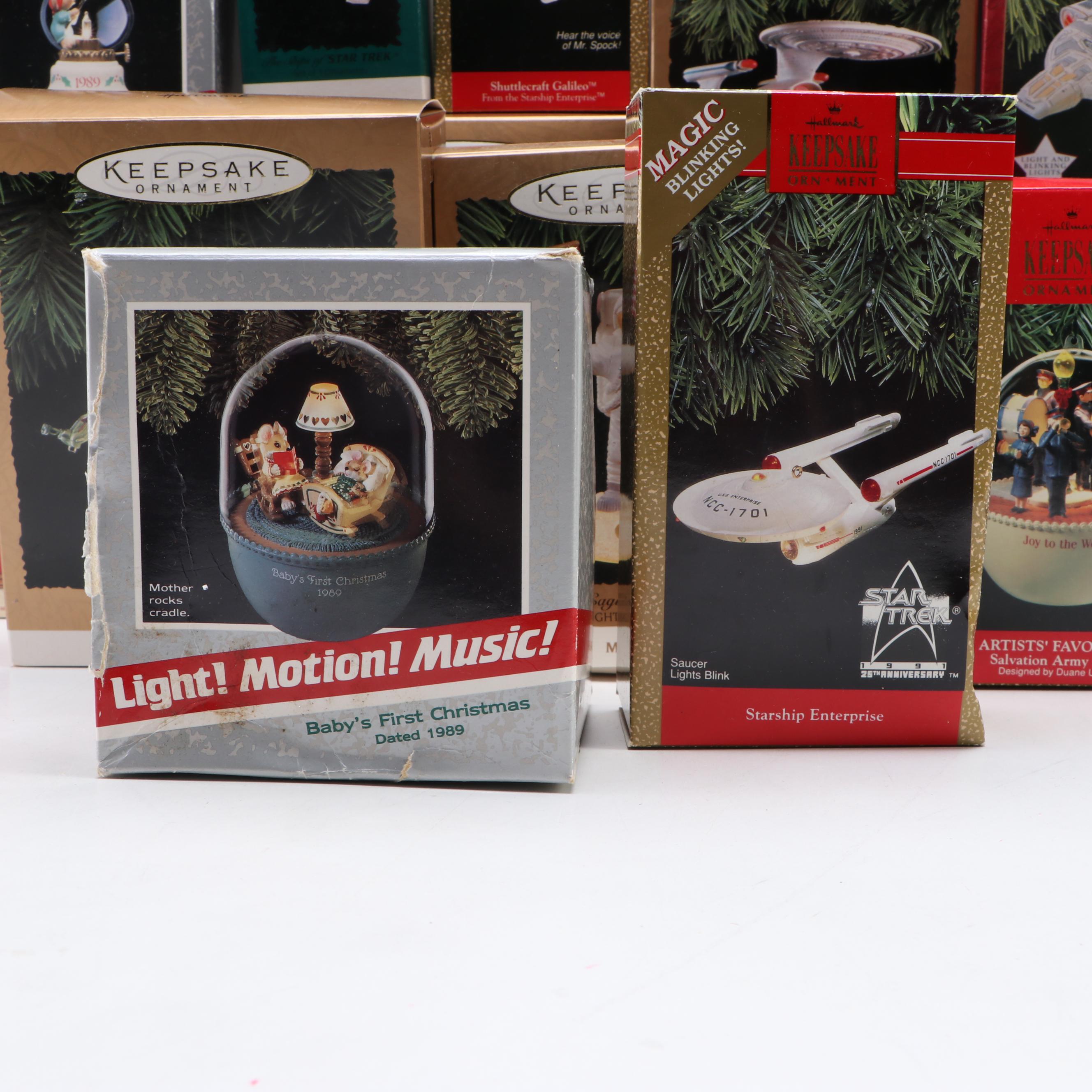 Hallmark Keepsake Magic Ornaments Including Star Trek and Walt Disney
