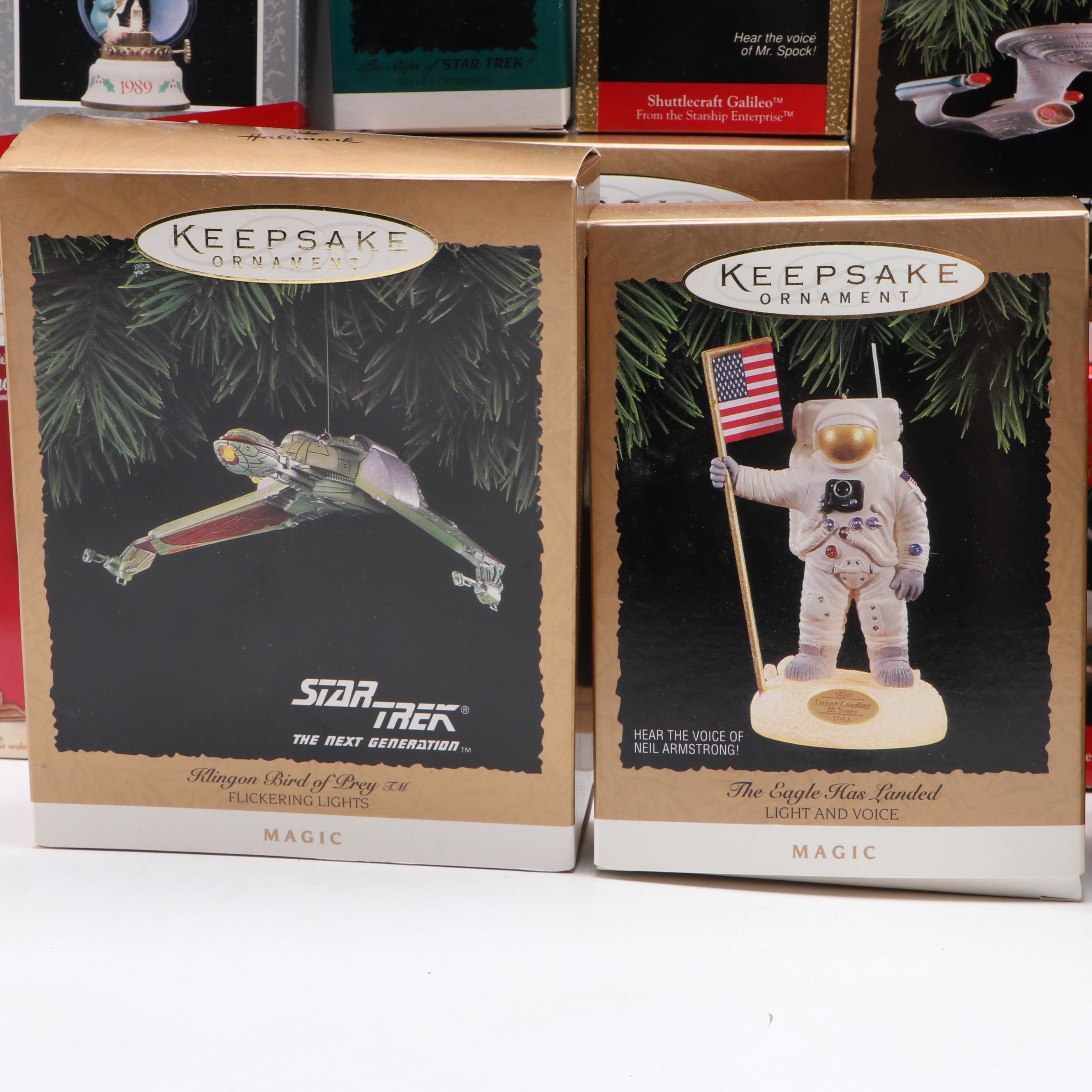 Hallmark Keepsake Magic Ornaments Including Star Trek and Walt Disney