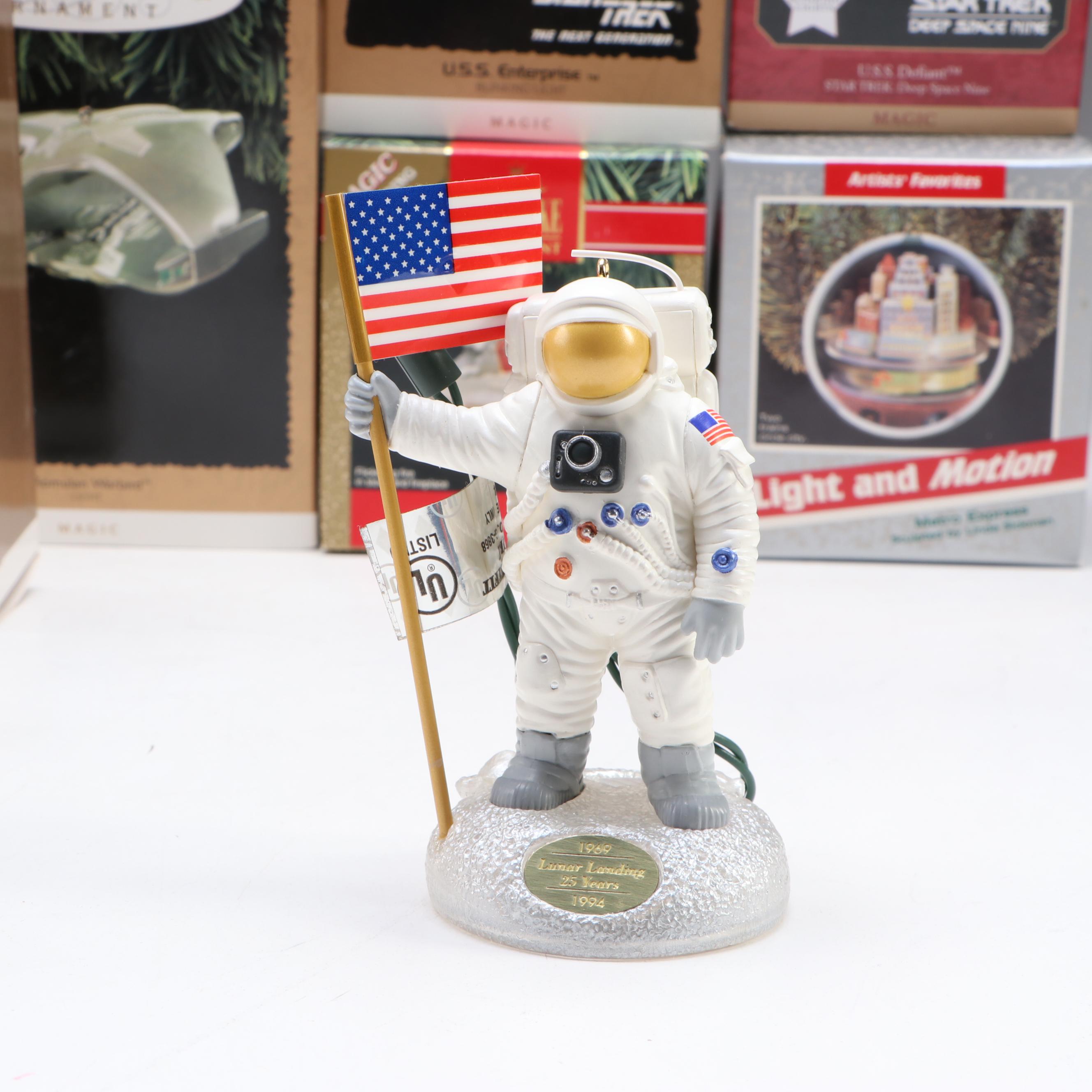 Hallmark Keepsake Magic Ornaments Including Star Trek and Walt Disney