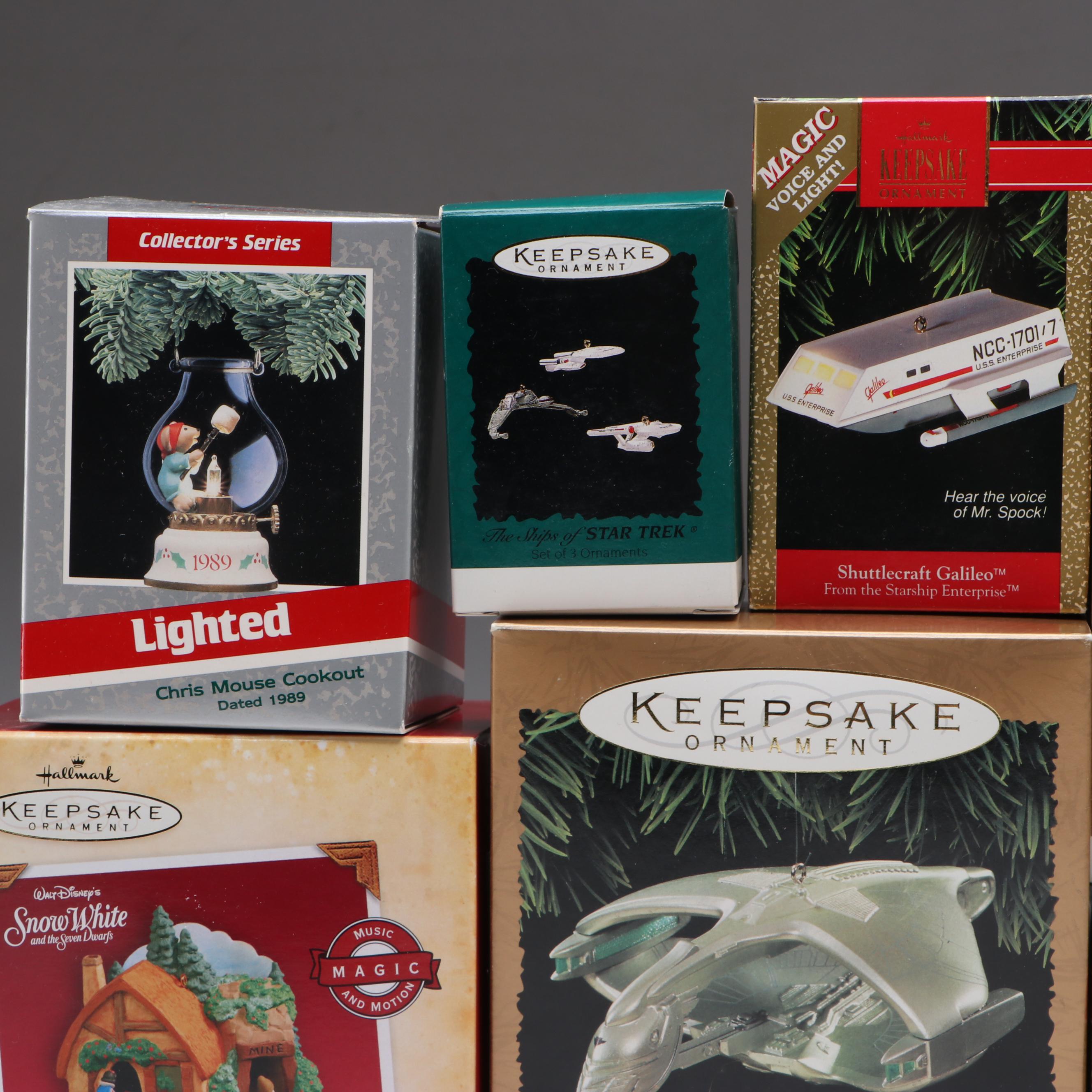 Hallmark Keepsake Magic Ornaments Including Star Trek and Walt Disney