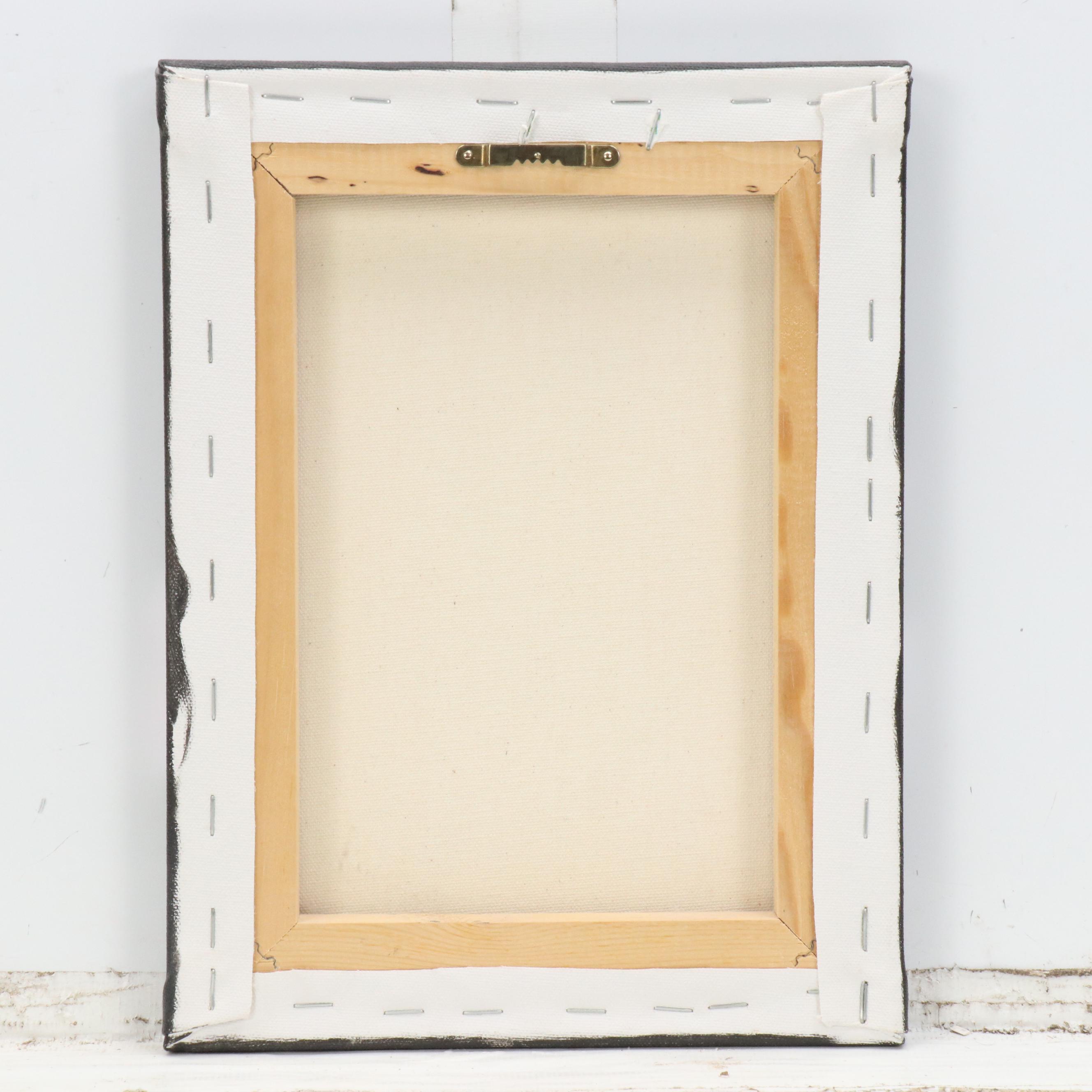 Sue Ervin Acrylic Painting of Pink Rose with Dewdrops, 21st Century