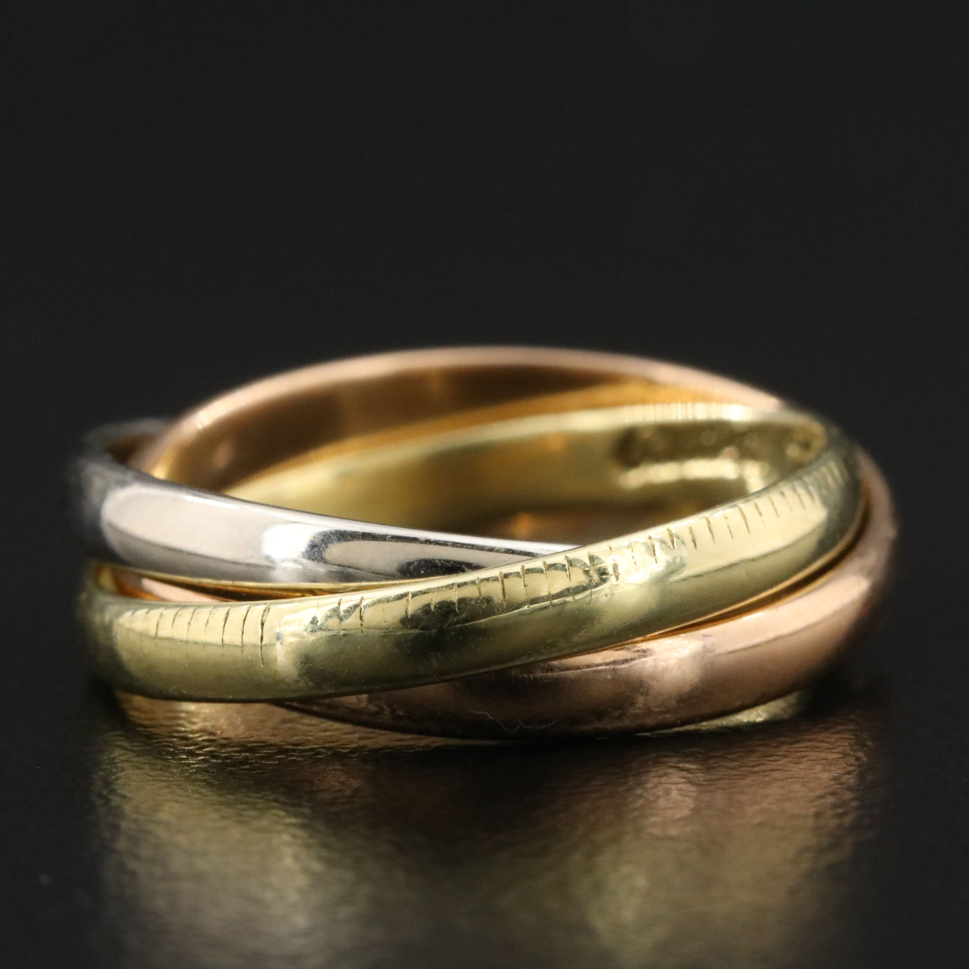 Cartier Trinity 18K Tri Color Ring Vintage