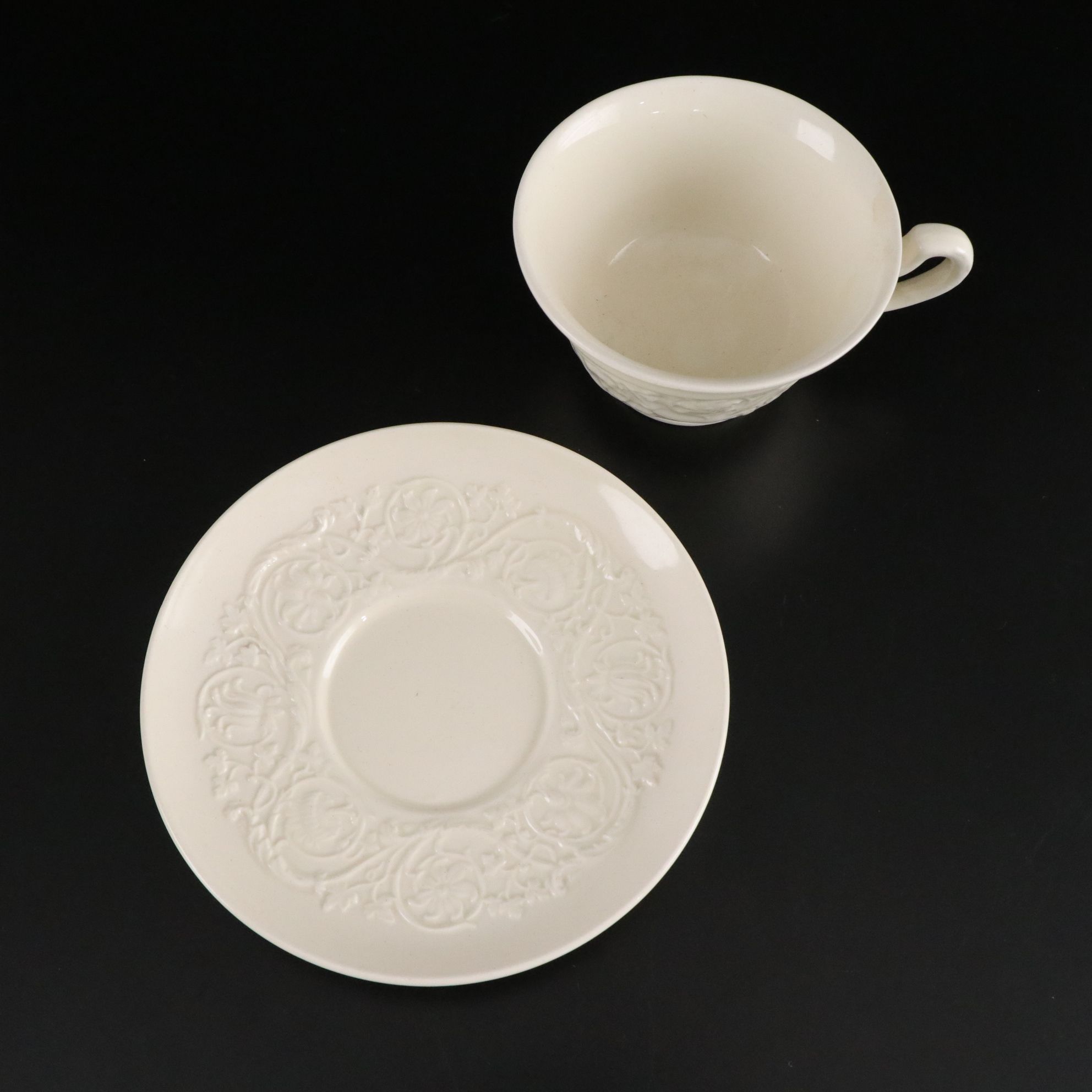 Wedgwood "Patrician" Soup Bowls with Cups and Saucers, Mid-Late 20th C.