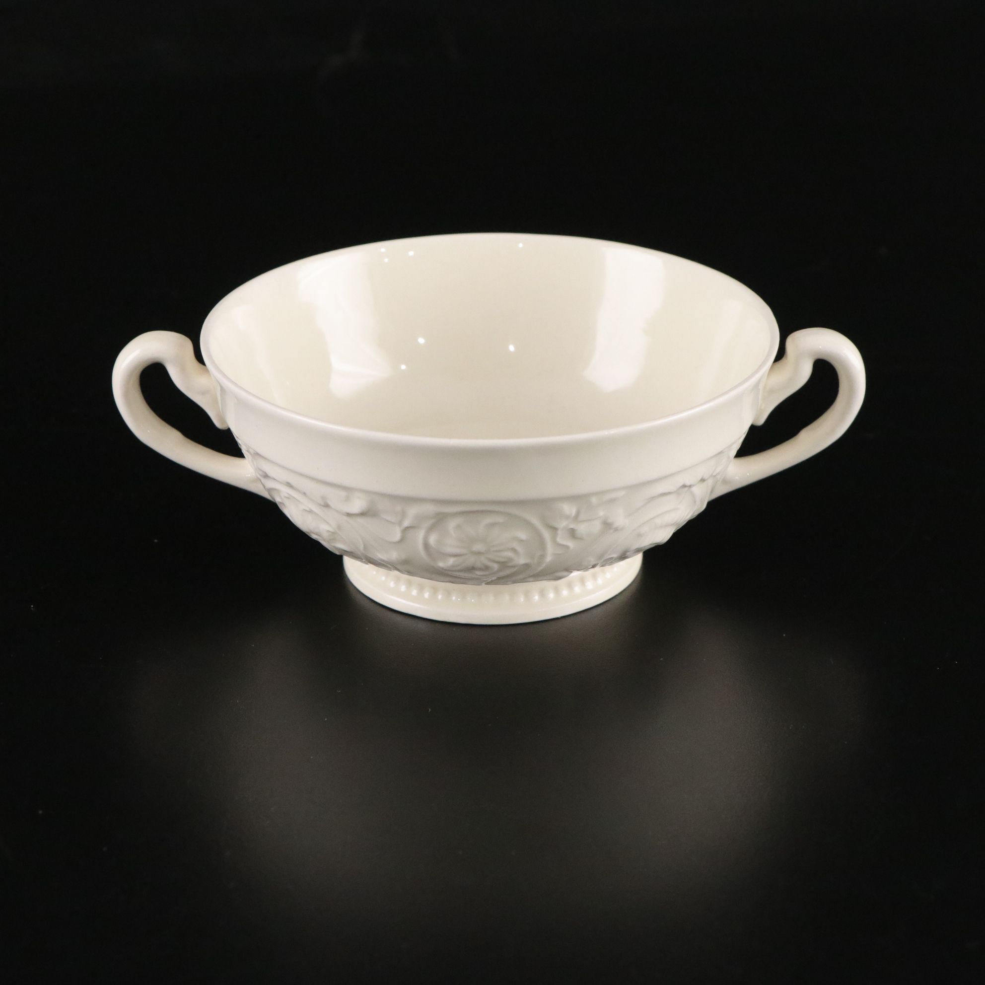 Wedgwood "Patrician" Soup Bowls with Cups and Saucers, Mid-Late 20th C.