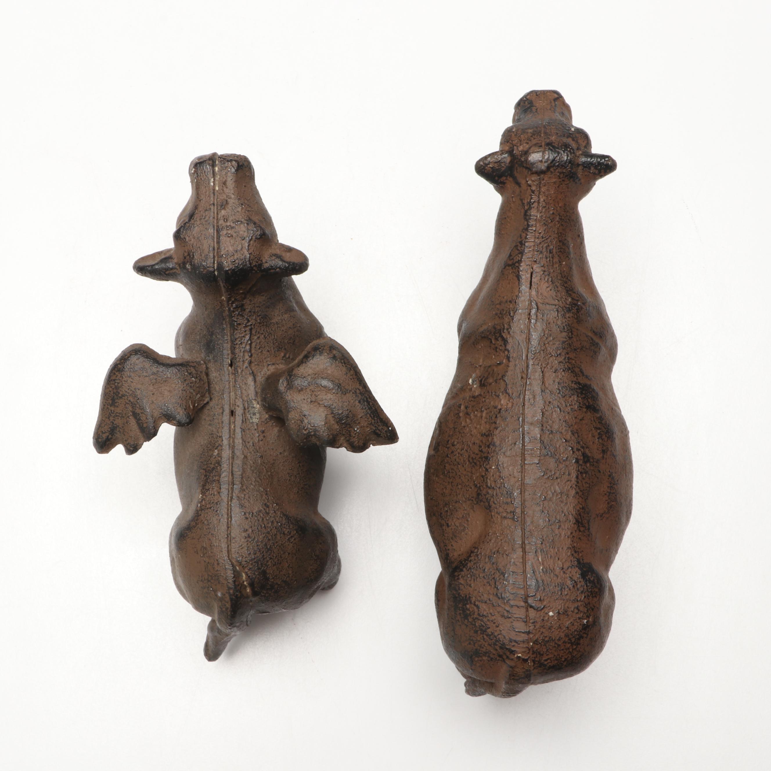 Vintage Cow Cast Iron Figures