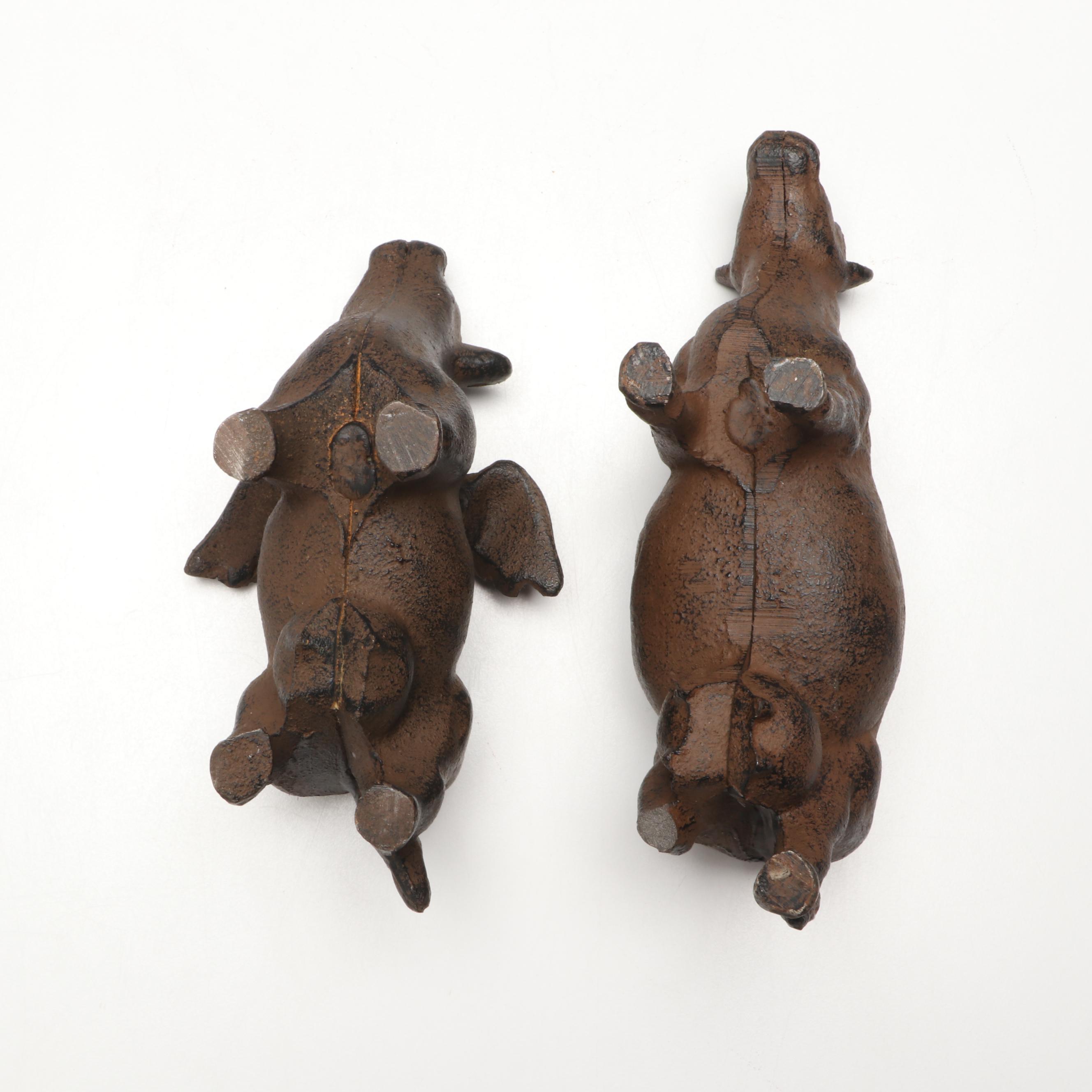 Vintage Cow Cast Iron Figures