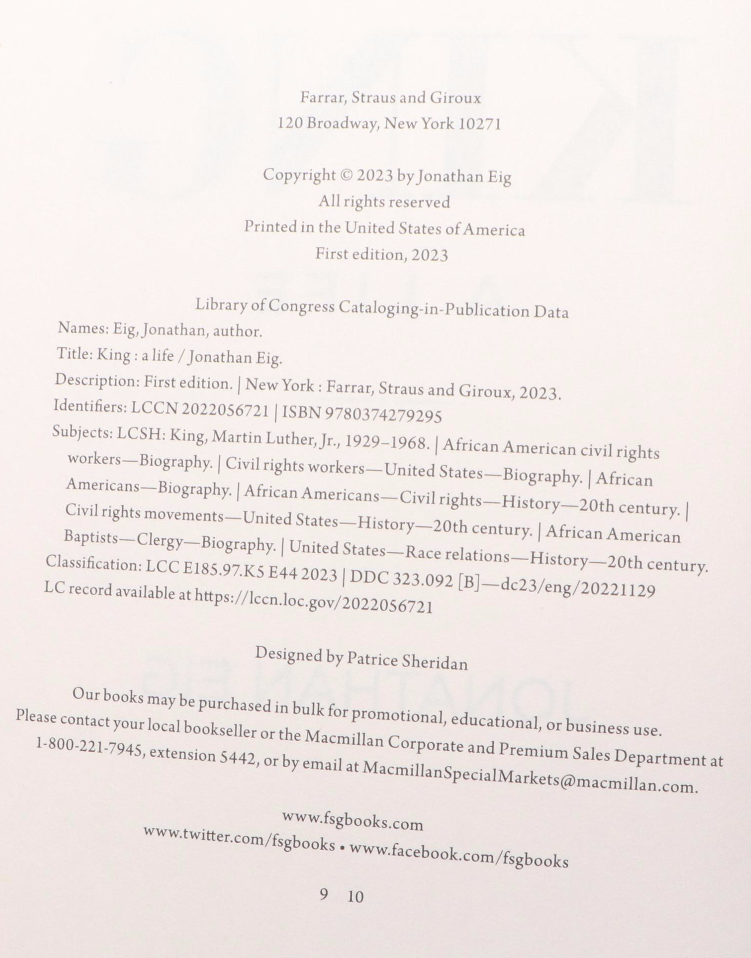 "King: A Life" by Jonathan Eig and More Books