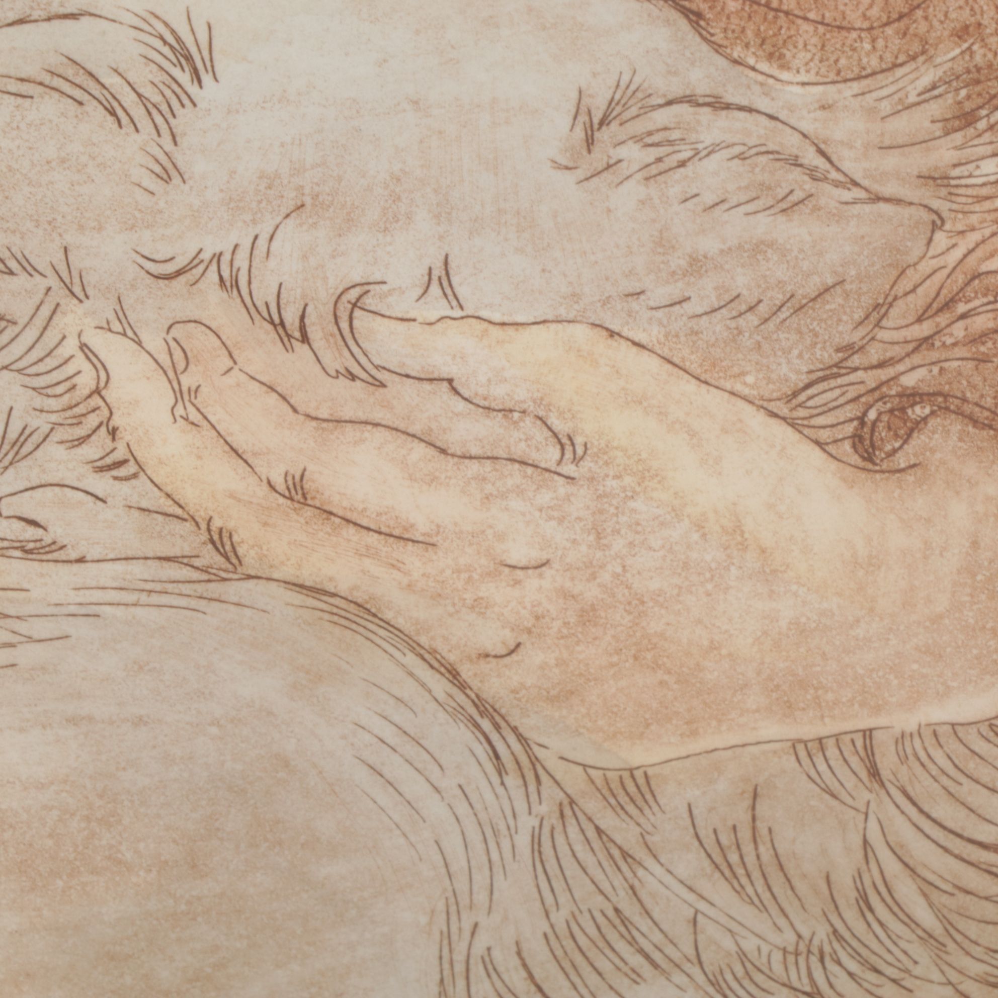 Carol M. Hershey Etching with Aquatint "My Circle of Friends", 1994