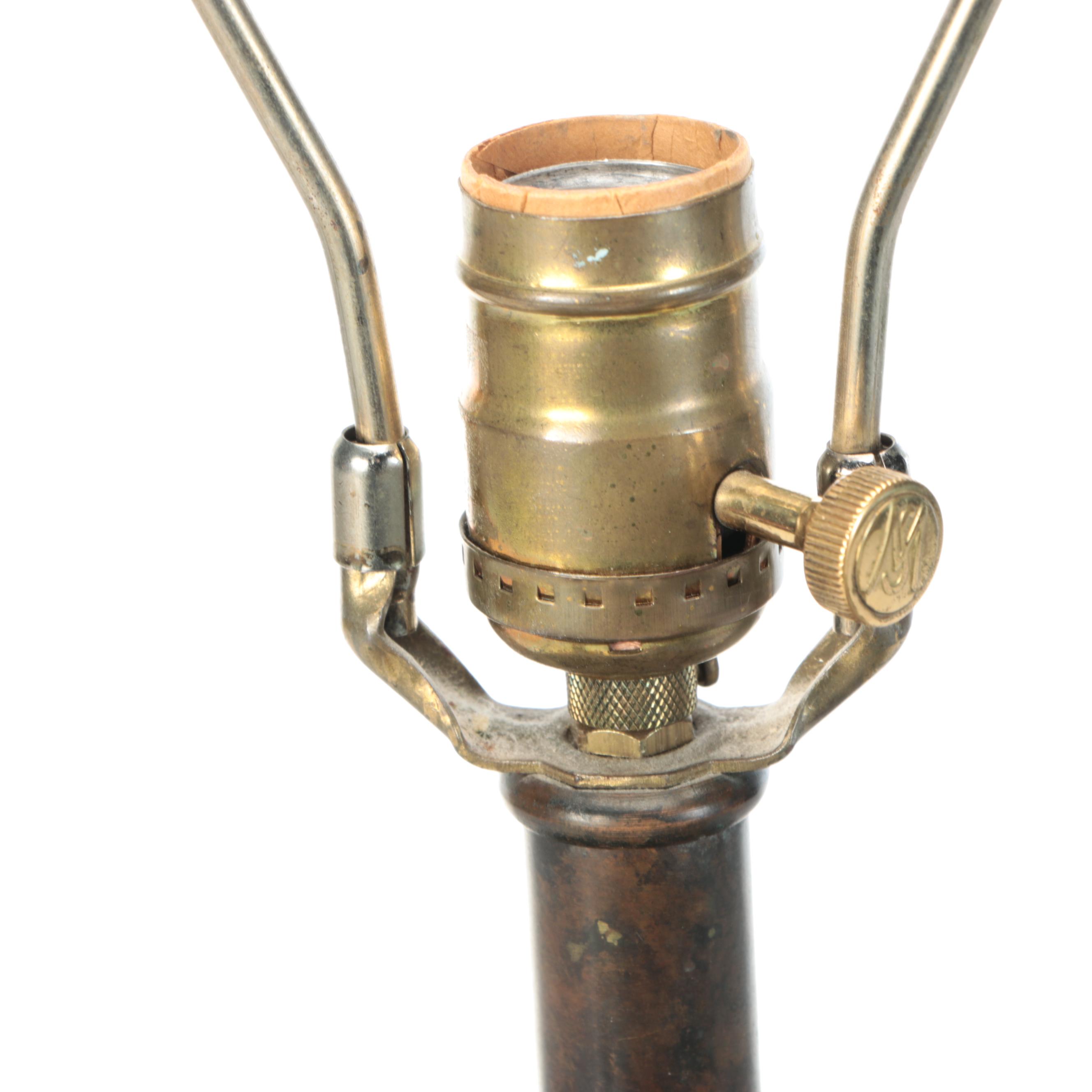 Maitland-Smith Bronzed Metal Hippocampus Table Lamp