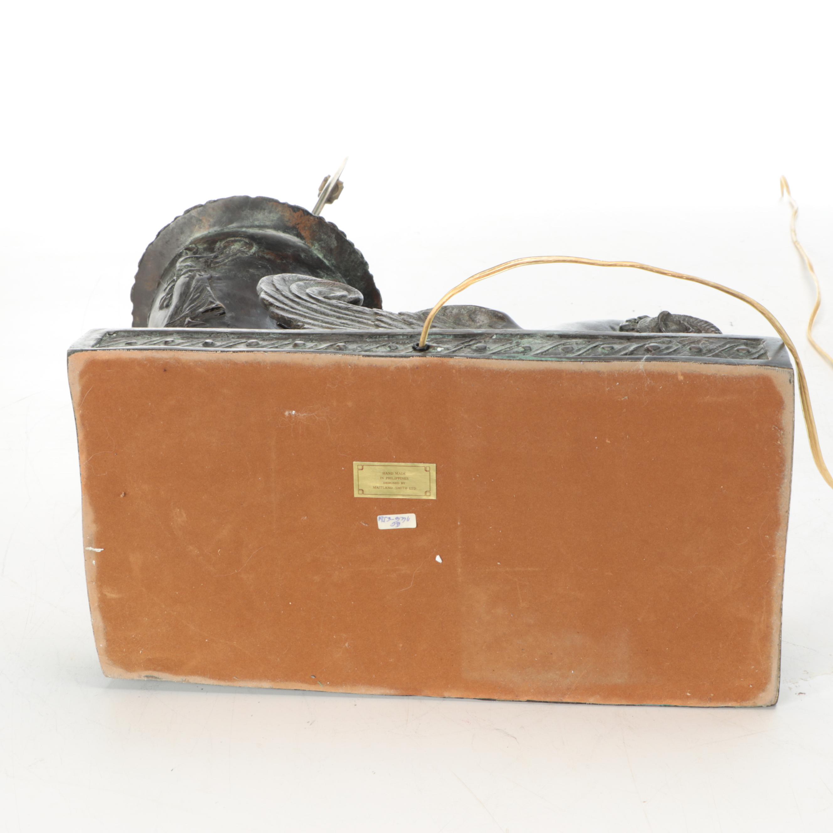 Maitland-Smith Bronzed Metal Hippocampus Table Lamp