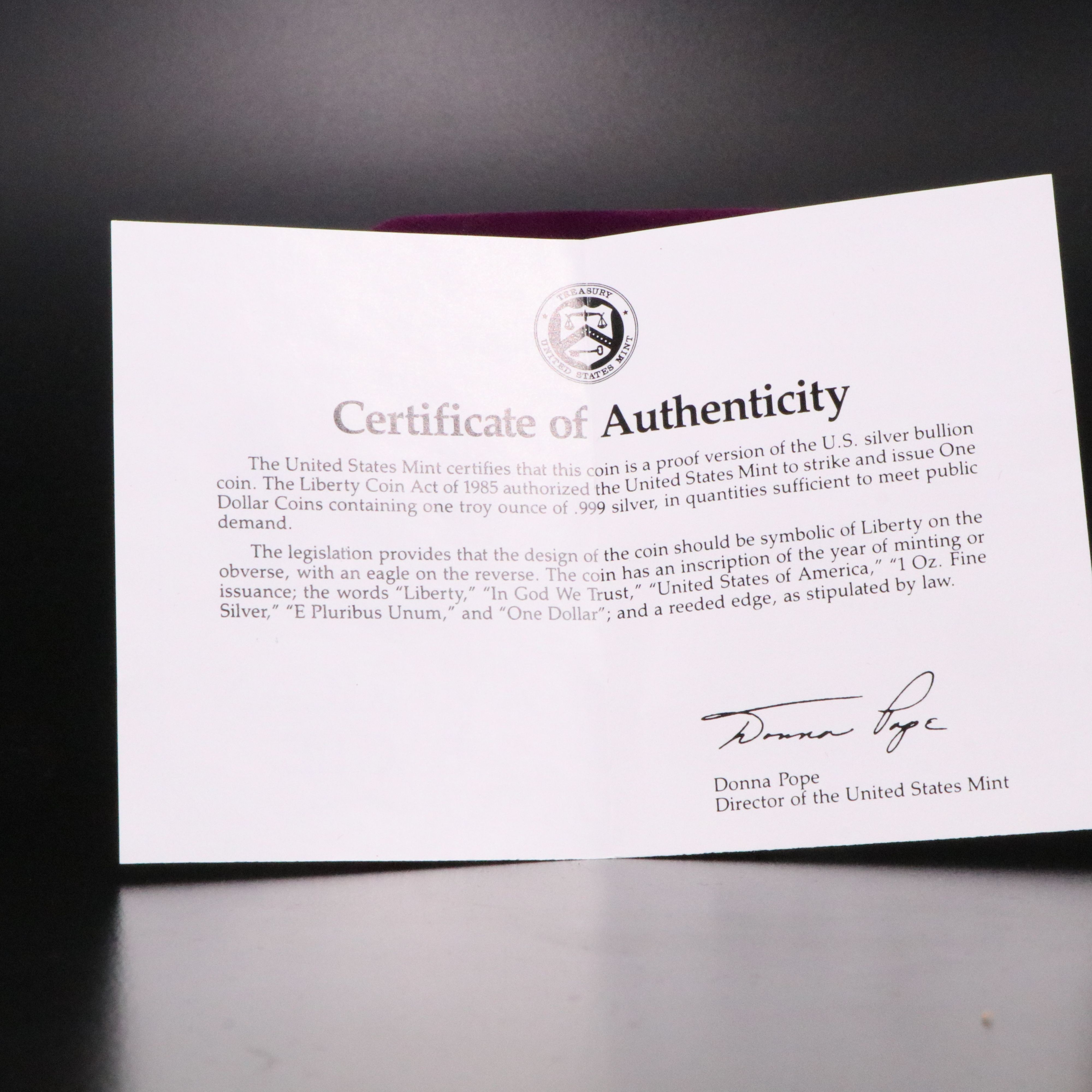 1988-S $1 U.S. Silver Eagle Proof Coin