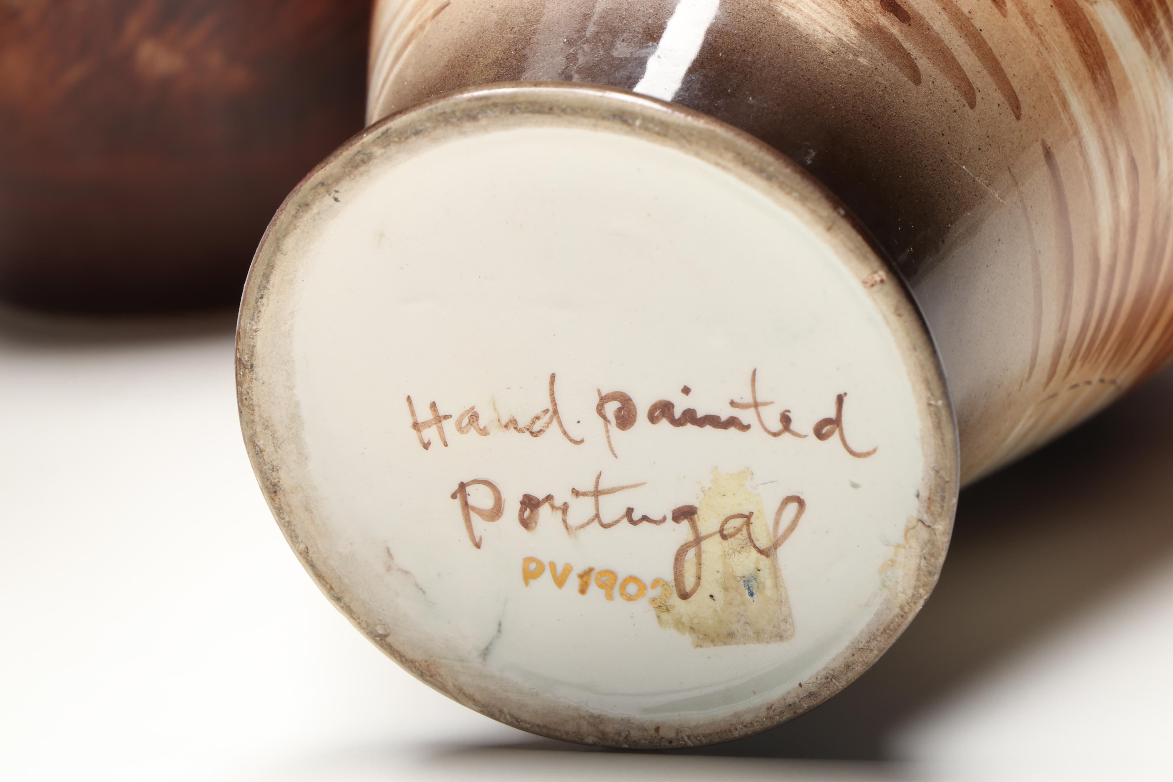 Rosenthal with Portuguese and Other Hand-Painted Elk and Scenic Vases