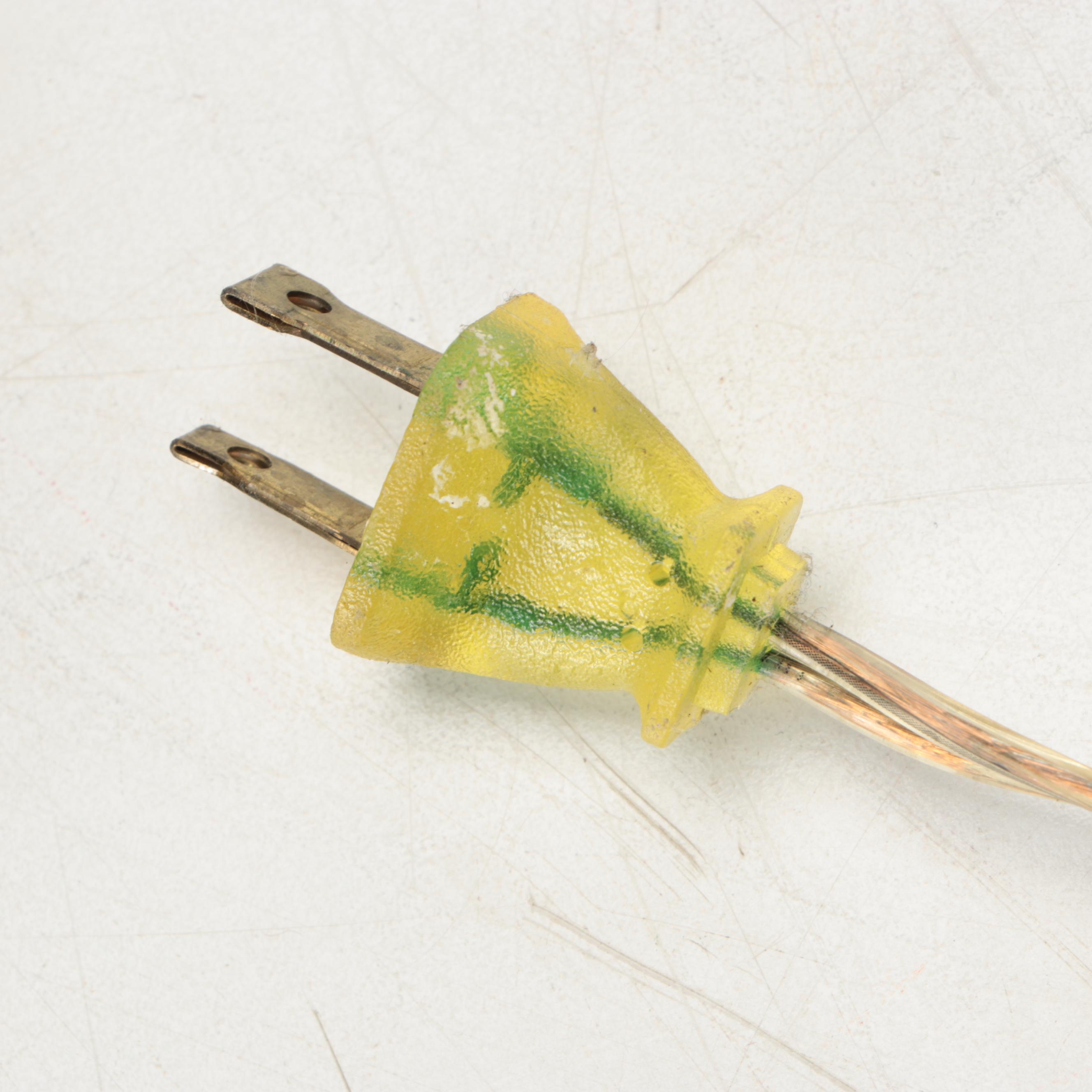 Delft Blue and White Ceramic Three-Sided Candlestick Lamp, Adapted