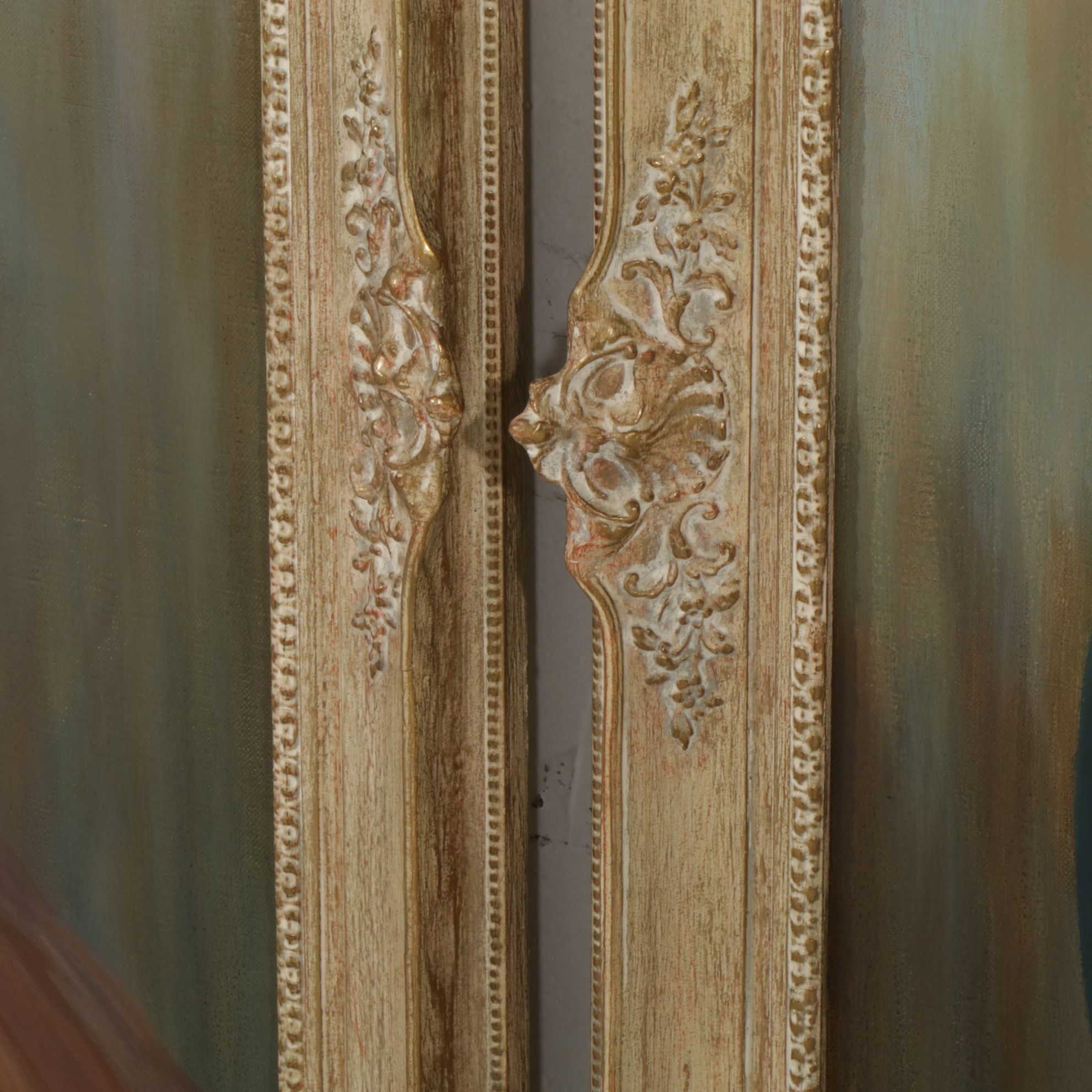 R. P. Duvat Pair of Portrait Oil Paintings of Young Man and Woman, 1960