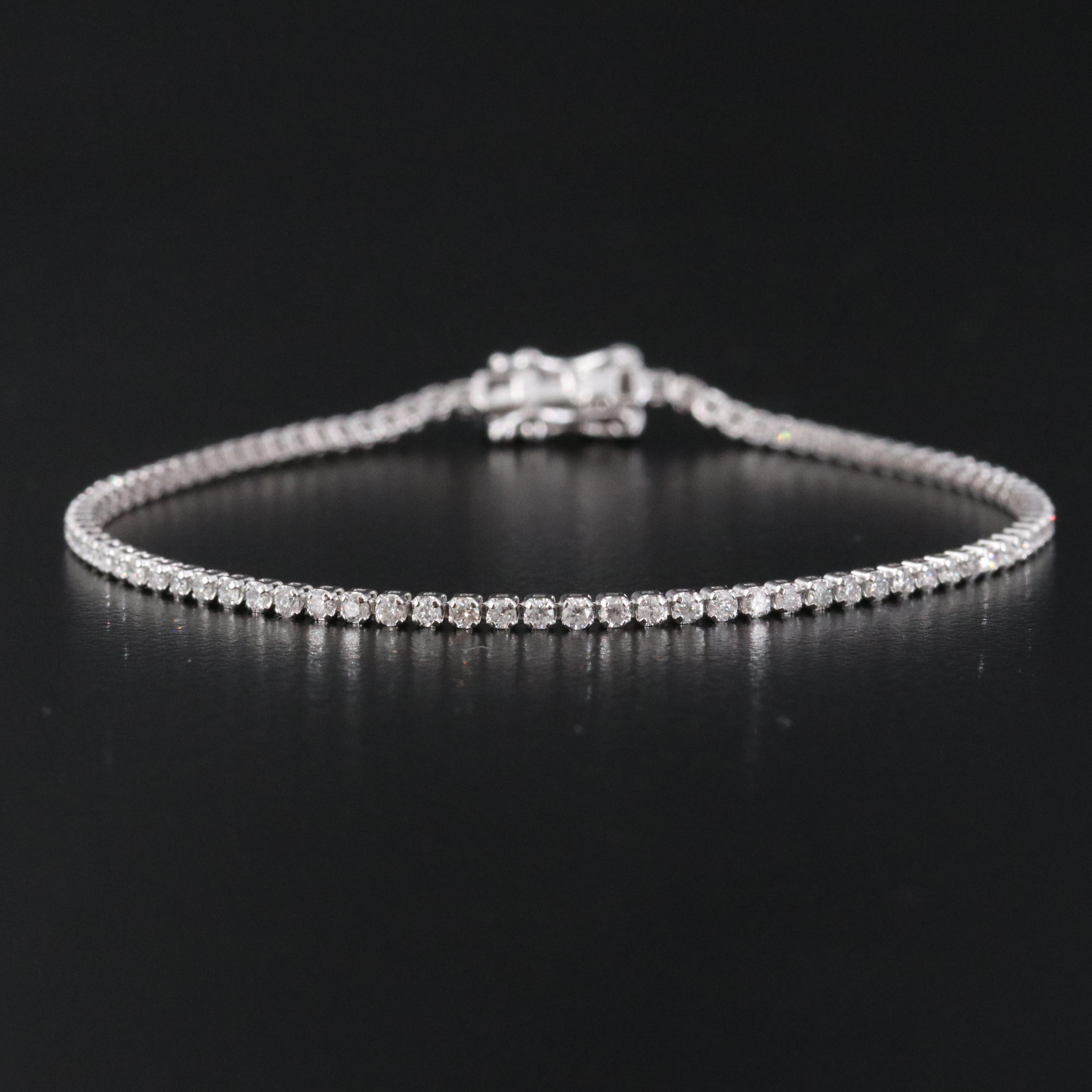 14K 0.90 CTW Diamond Line Bracelet