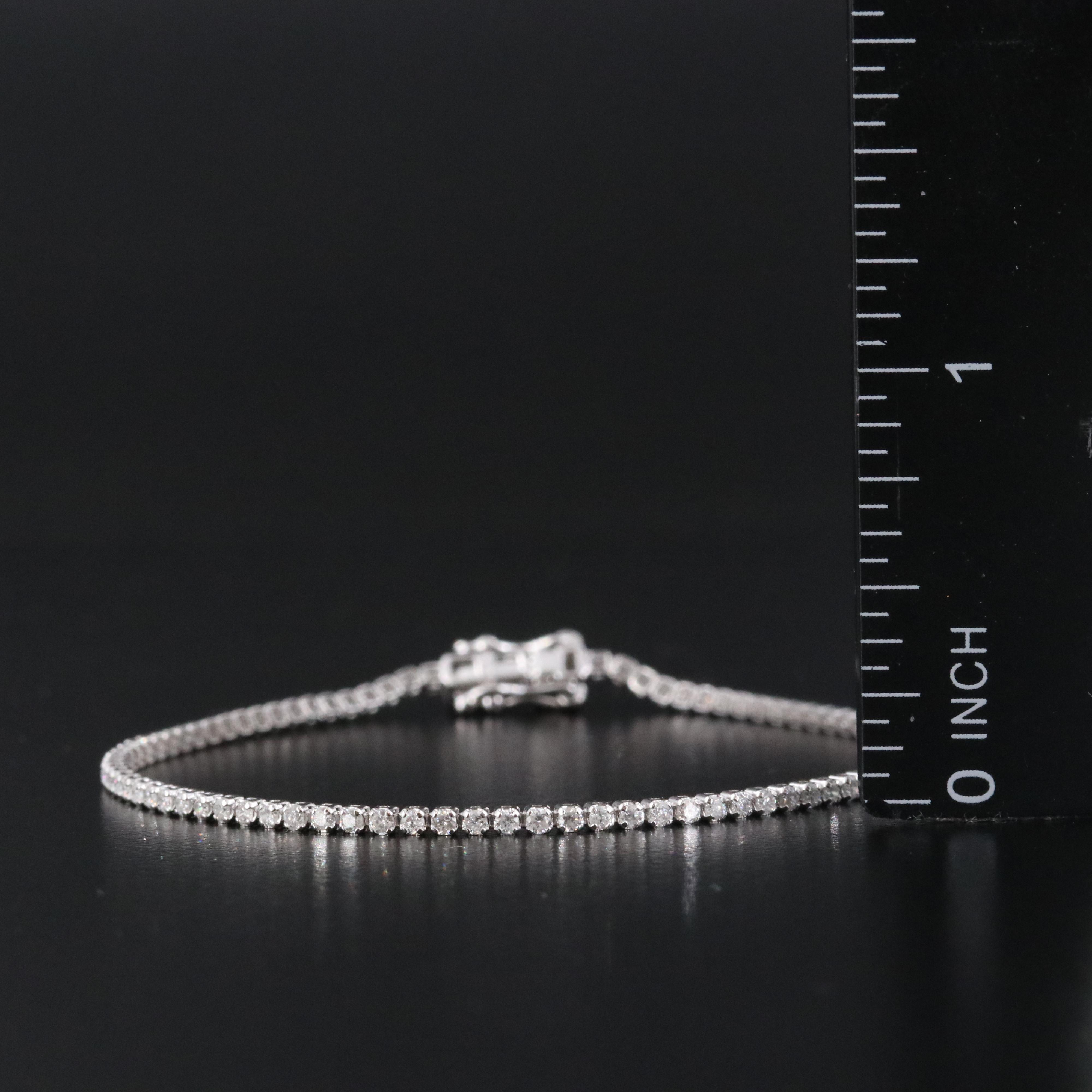 14K 0.90 CTW Diamond Line Bracelet