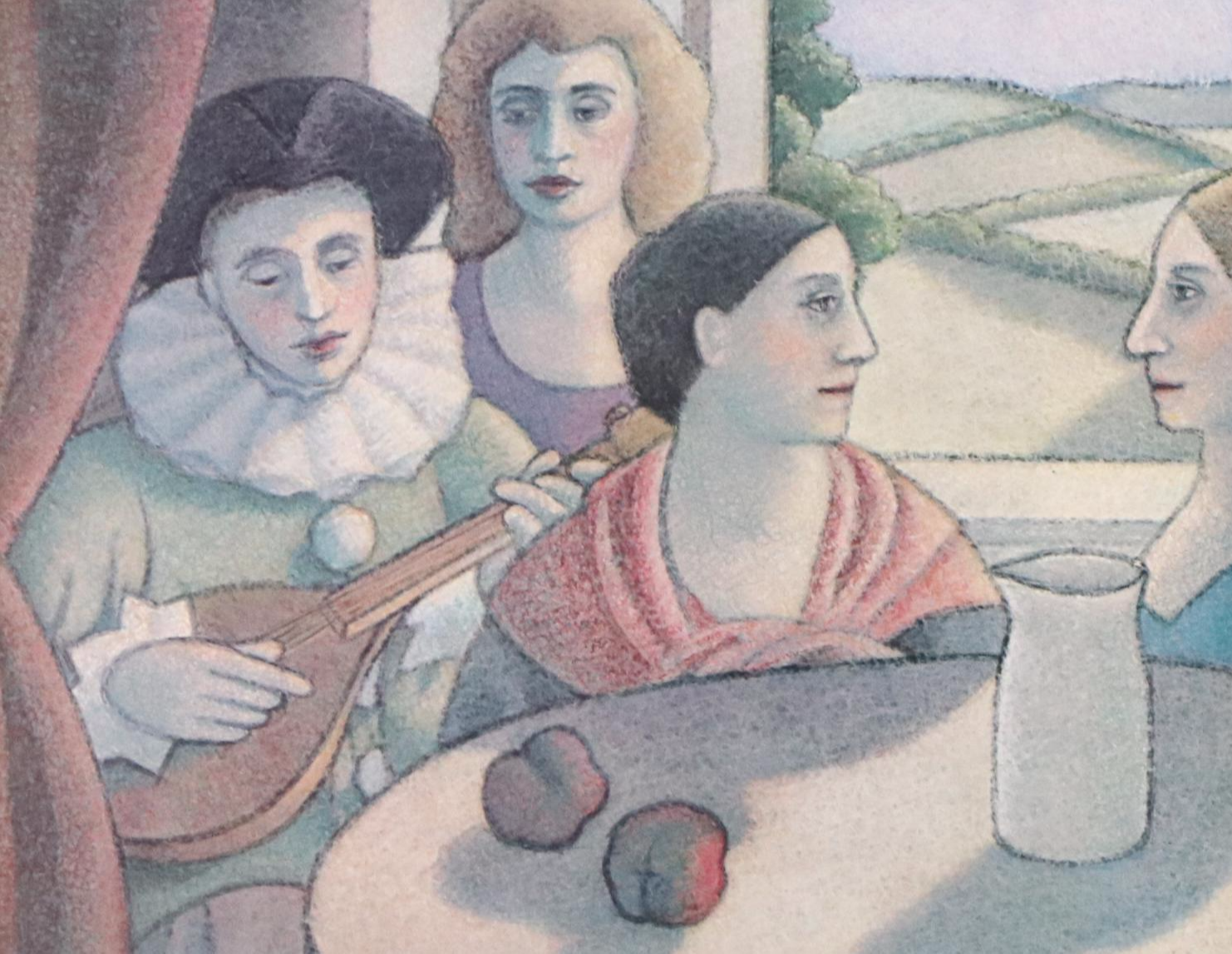 After Margaret Kasahara-Cheatham Offset Lithograph of Noble Scene