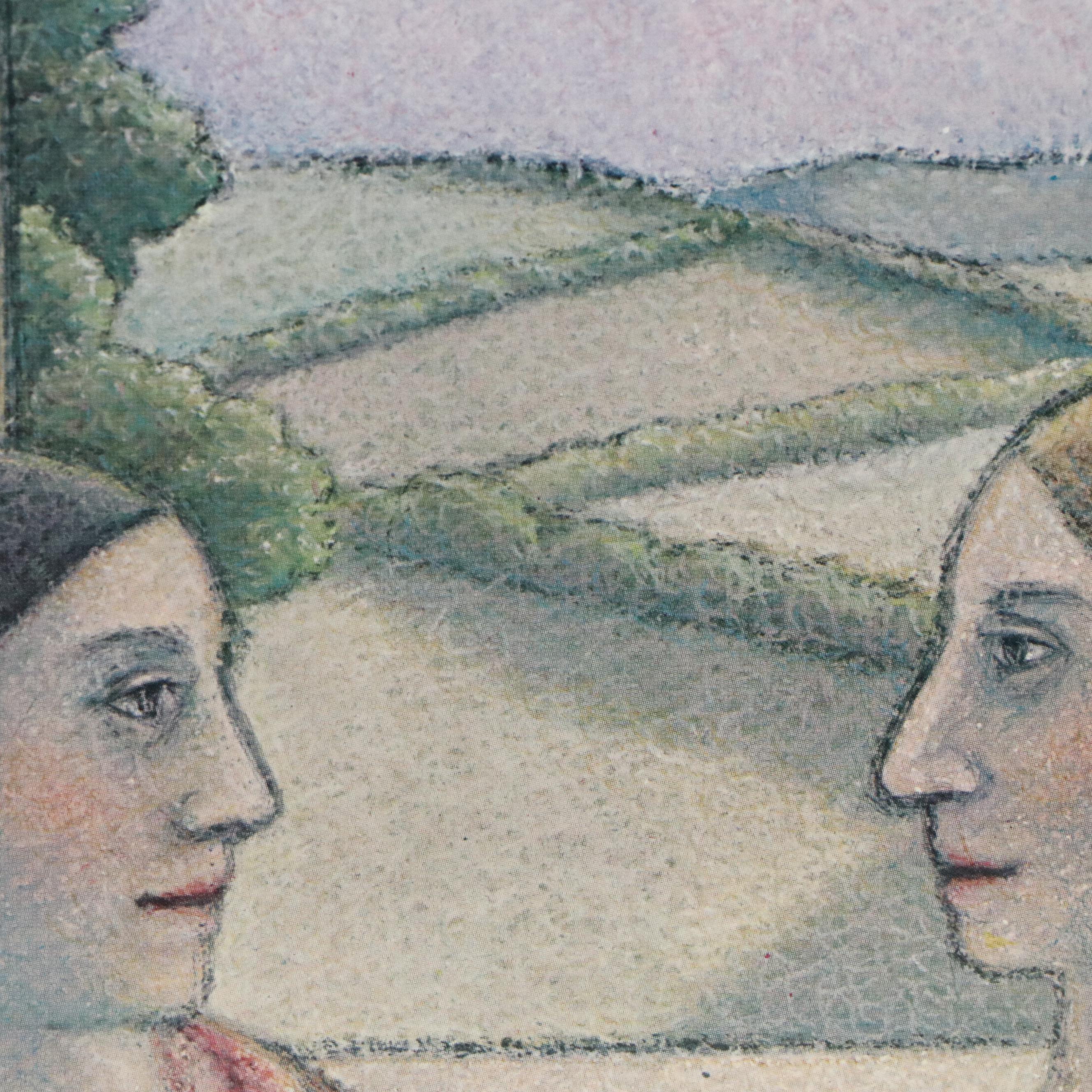 After Margaret Kasahara-Cheatham Offset Lithograph of Noble Scene