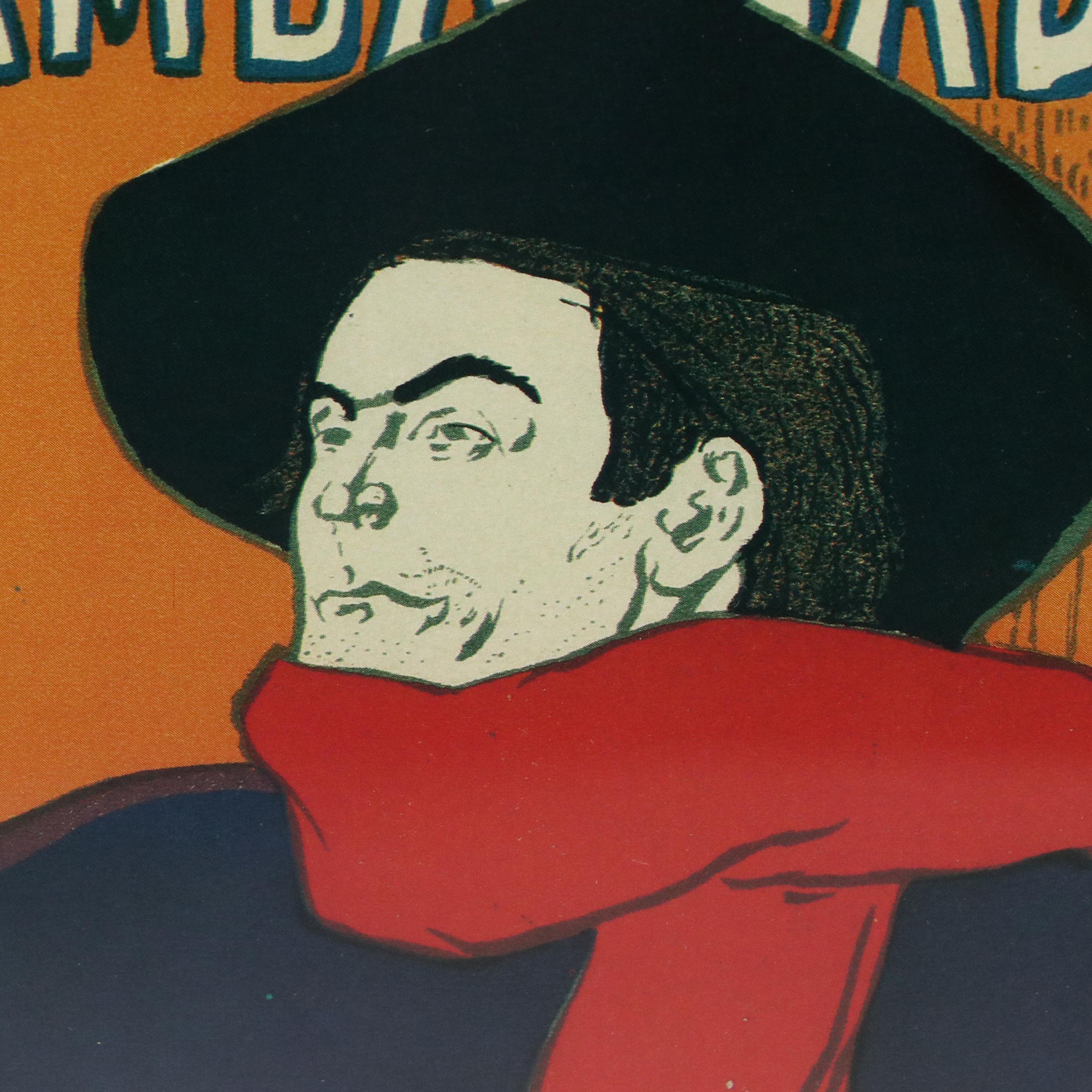 After Lautrec Offset Lithograph "Aristide Bruant at Les Ambassadeurs"