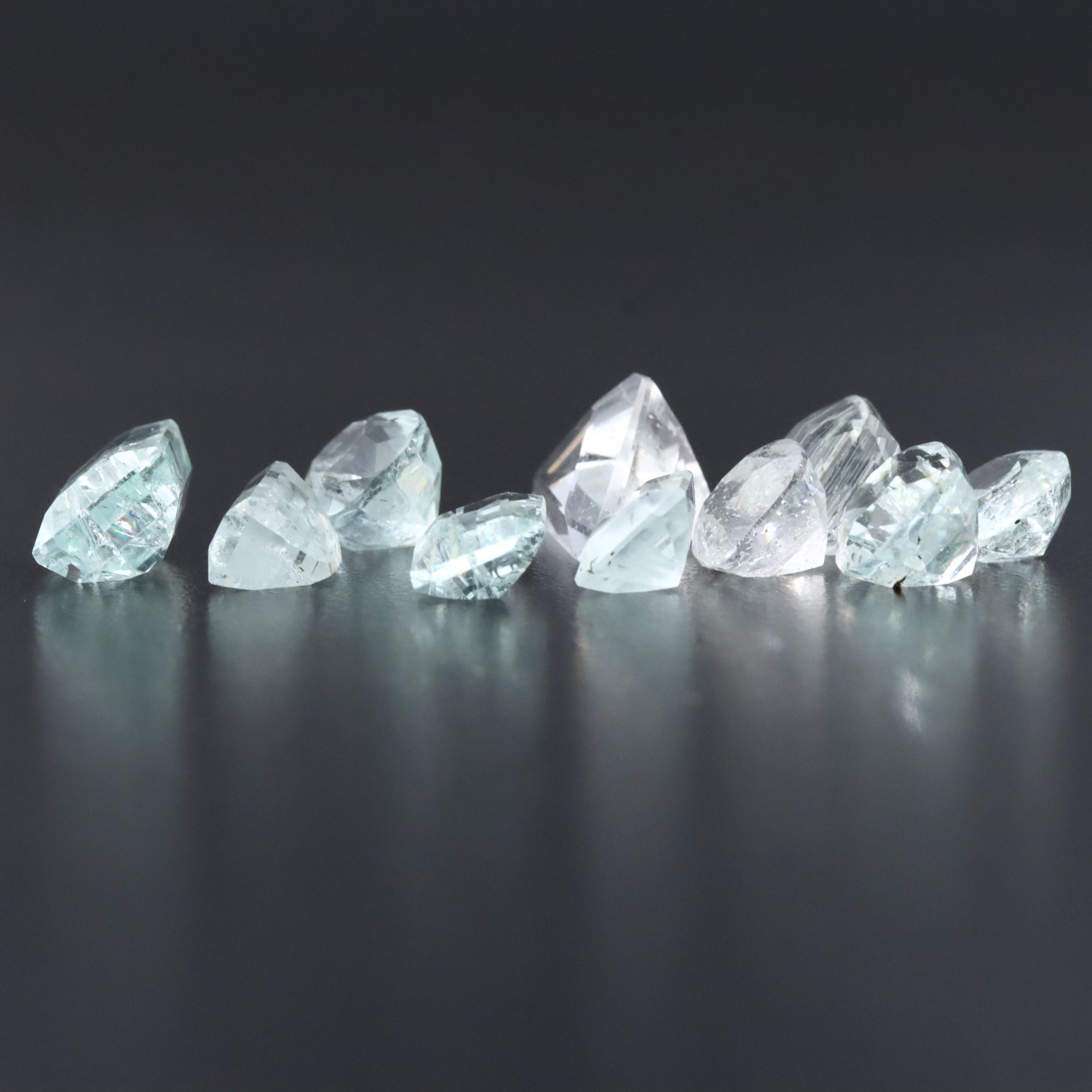 Loose 37.11 CTW Mixed Shape Aquamarines