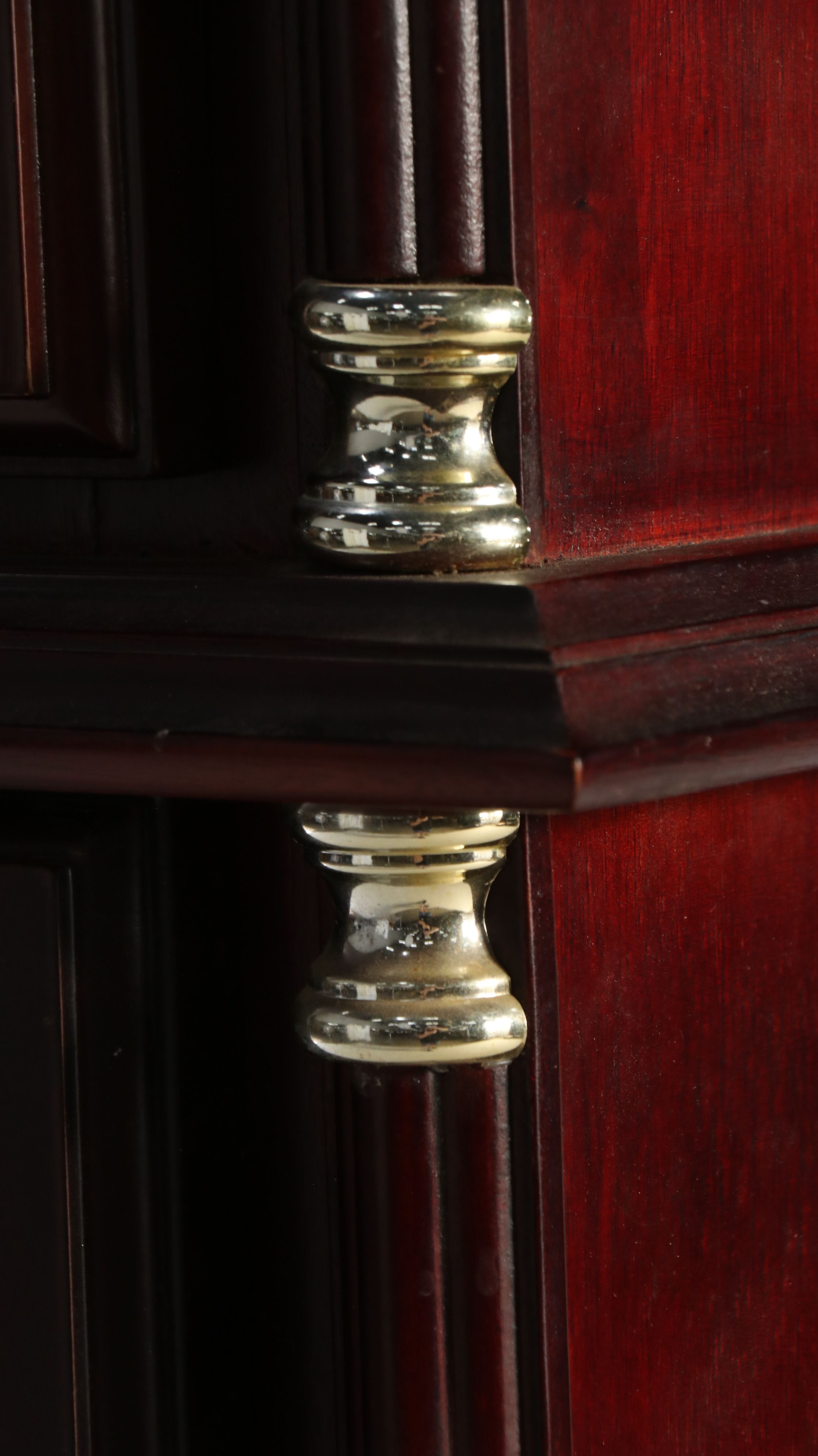 Victorian Style Mahogany Finish Grandfather Clock with Moon Phase Face