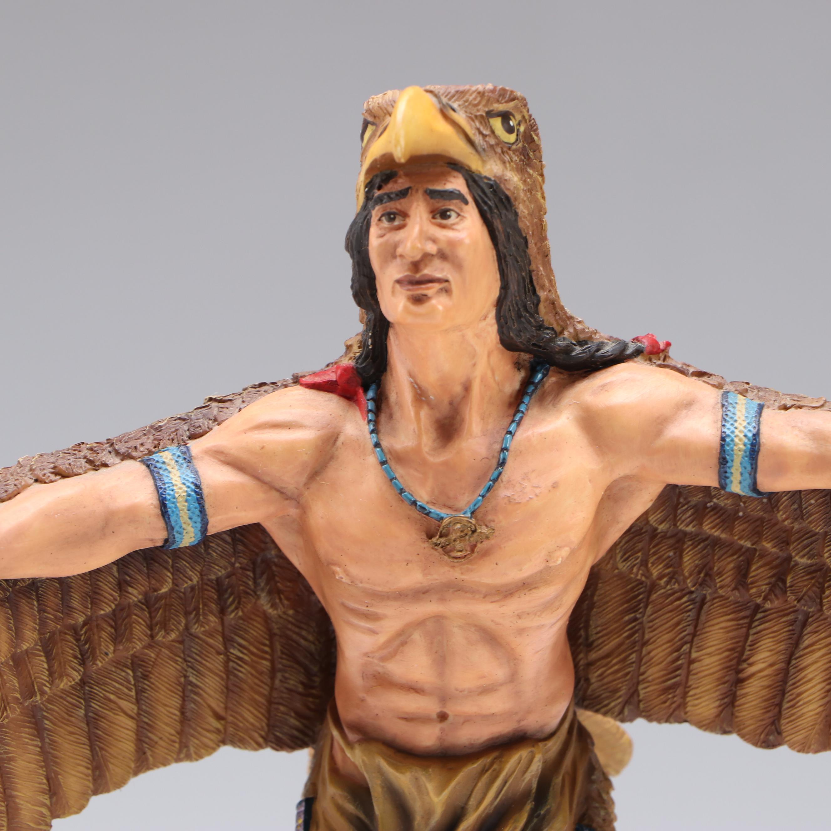 The Hamilton Collection "Spirit of the Golden Eagle" with Praying Wolf Warrior