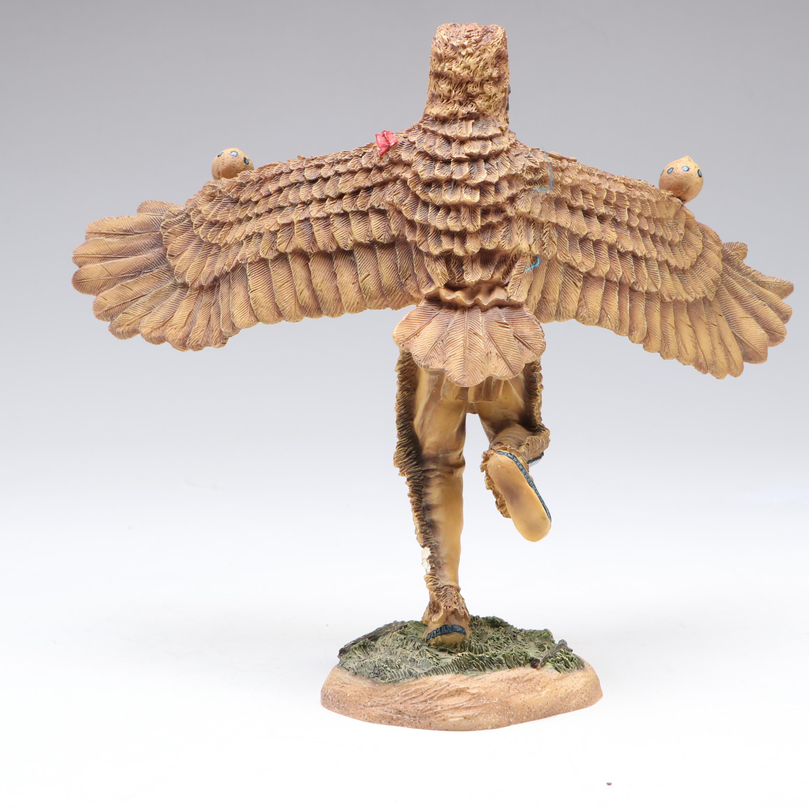 The Hamilton Collection "Spirit of the Golden Eagle" with Praying Wolf Warrior