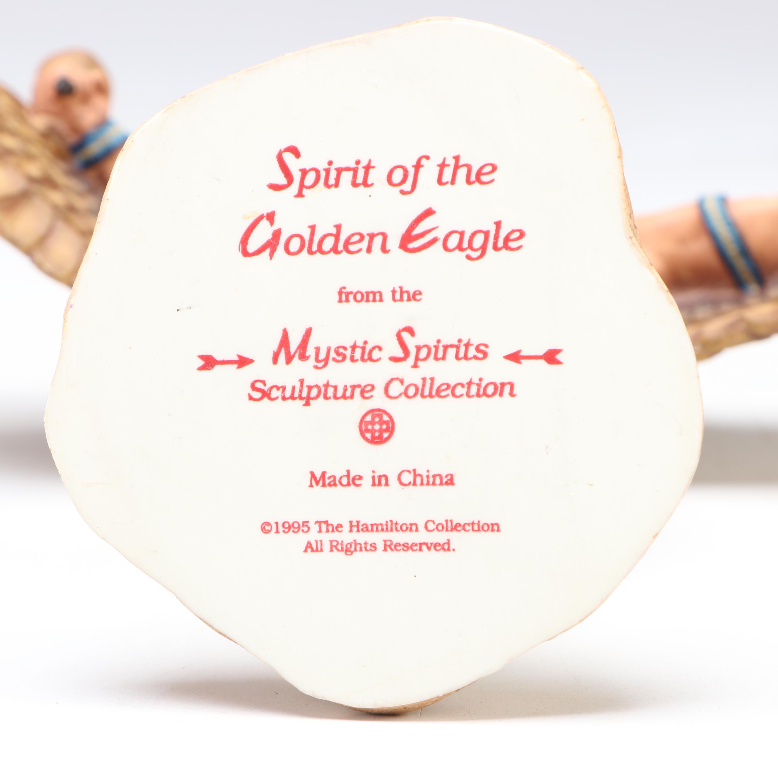 The Hamilton Collection "Spirit of the Golden Eagle" with Praying Wolf Warrior