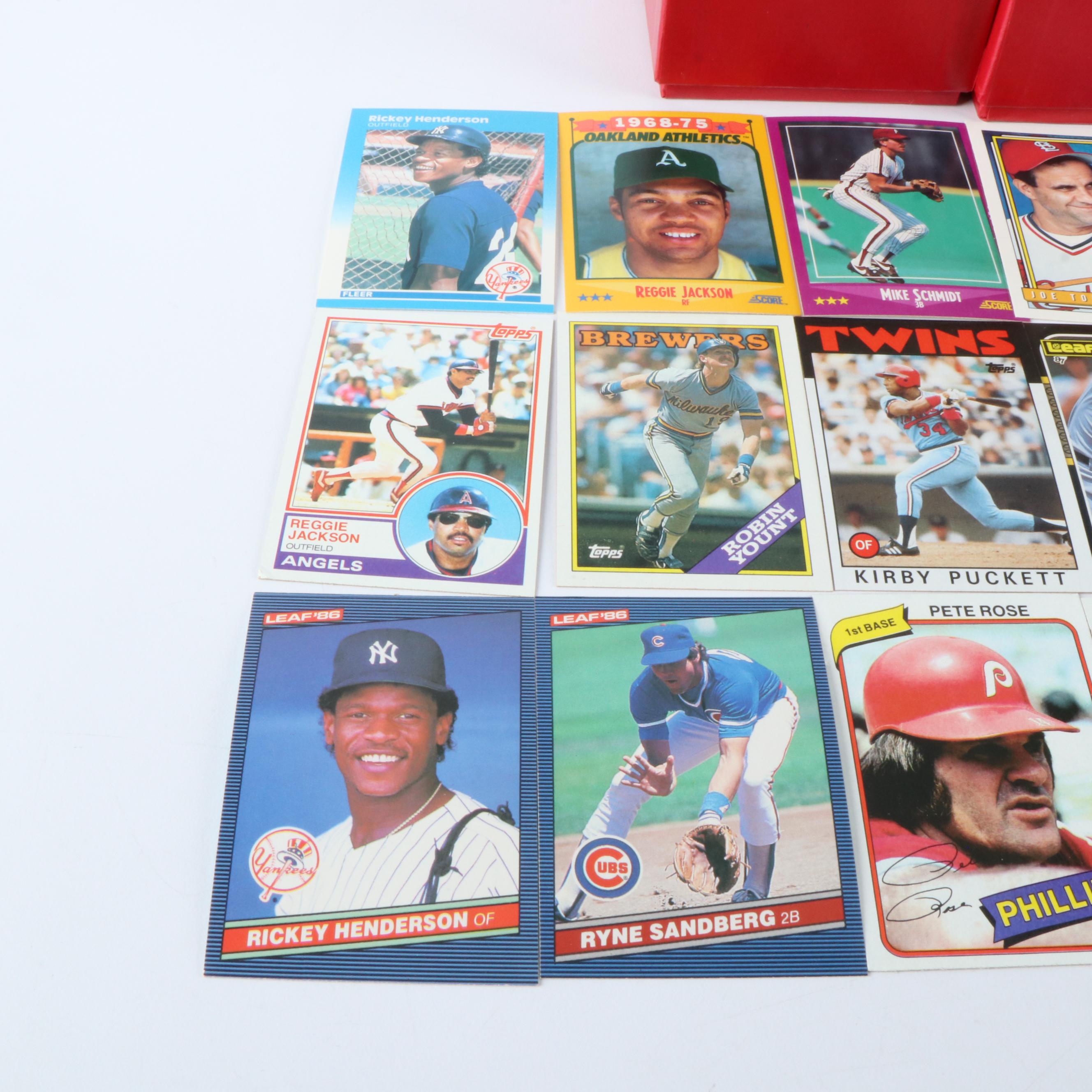 Five Boxes of Baseball Cards, 1970s to 1990s