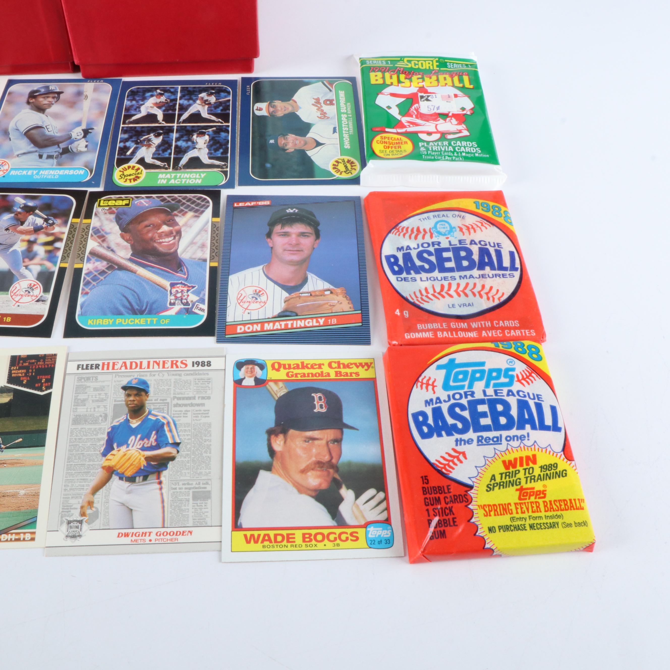 Five Boxes of Baseball Cards, 1970s to 1990s