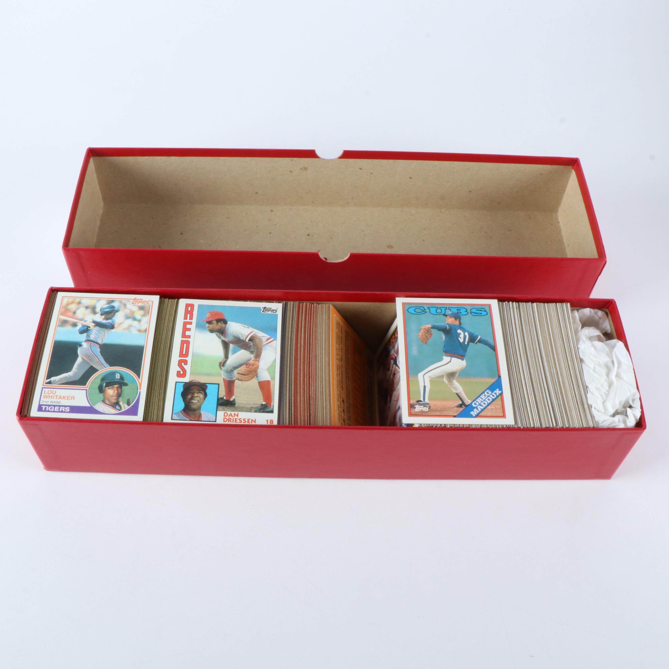 Five Boxes of Baseball Cards, 1970s to 1990s