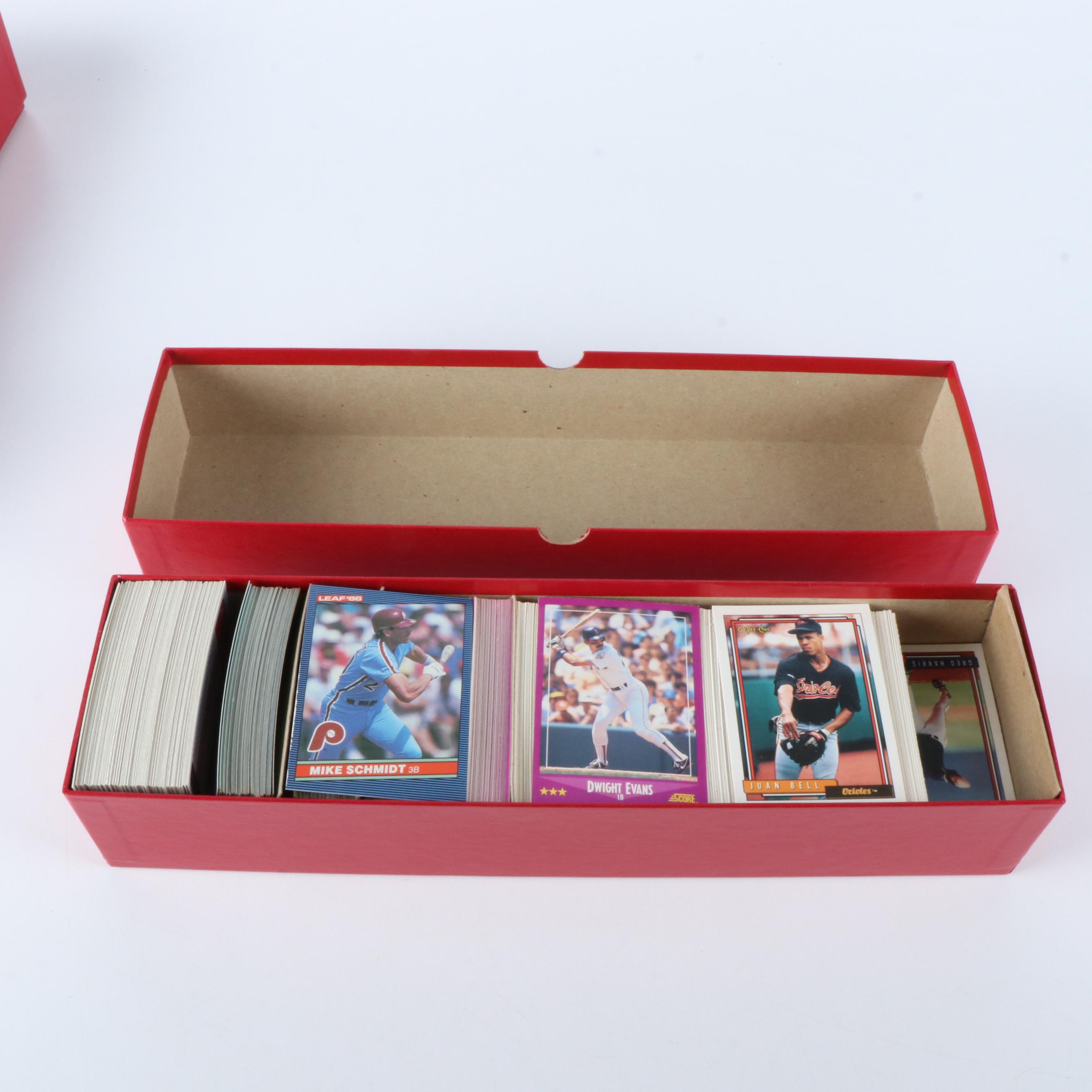 Five Boxes of Baseball Cards, 1970s to 1990s