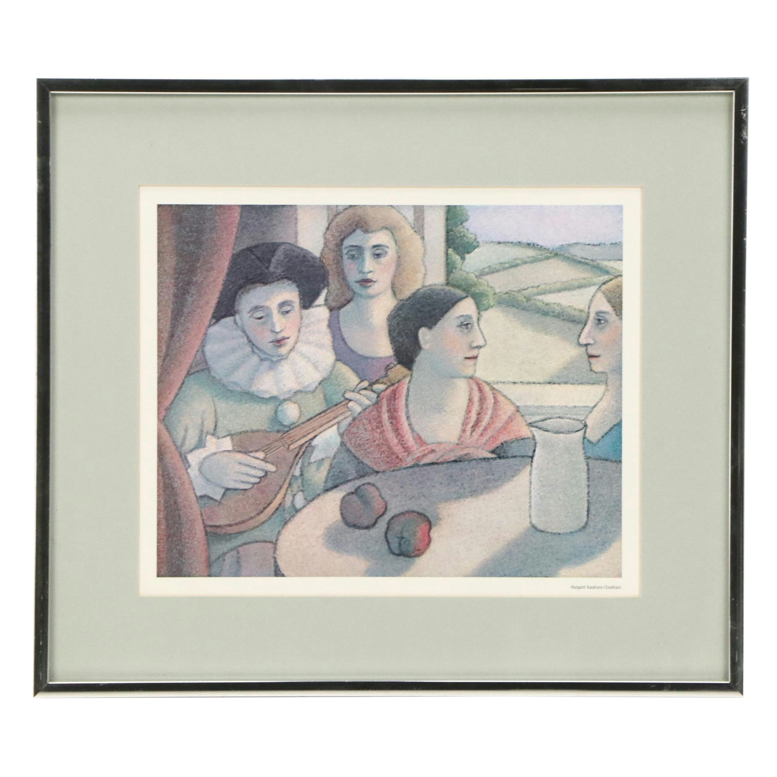After Margaret Kasahara-Cheatham Offset Lithograph of Noble Scene