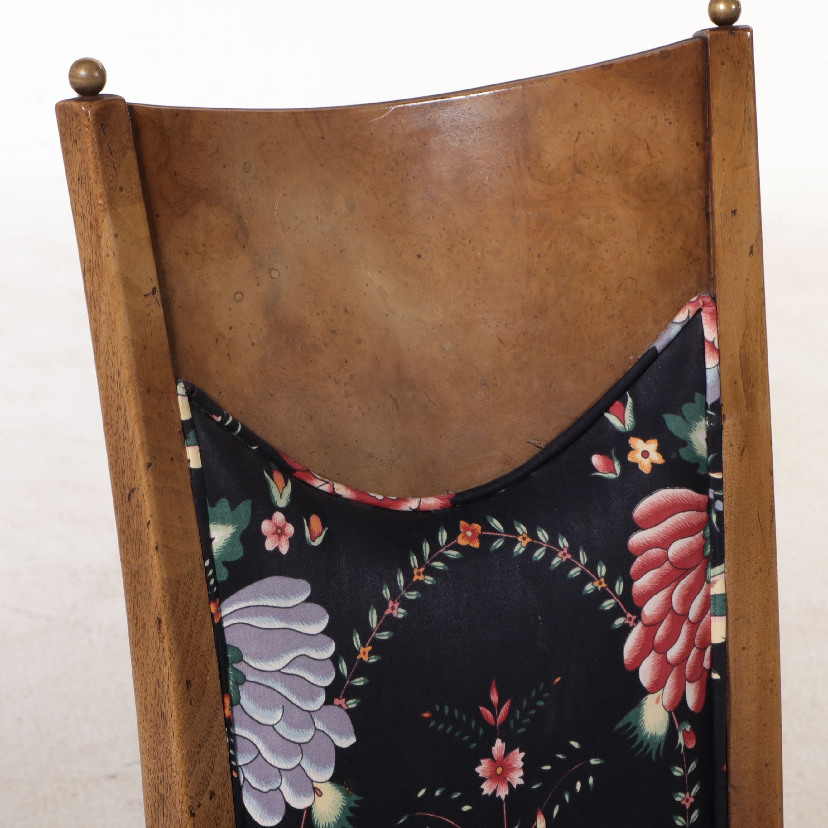 Mastercraft Mediterranean Style Walnut Burl & Parcel Gilt Nine-Piece Dining Set