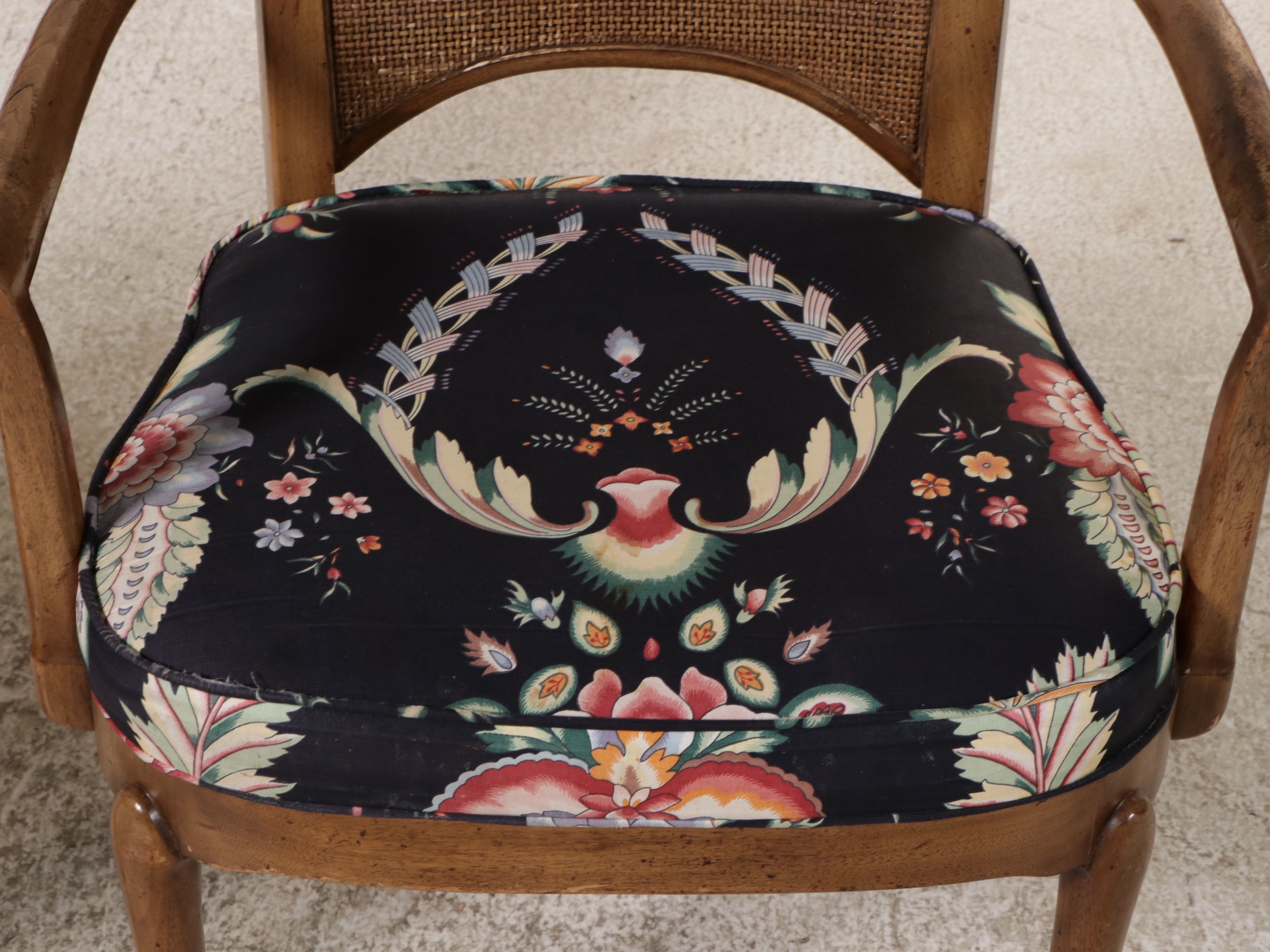 Mastercraft Mediterranean Style Walnut Burl & Parcel Gilt Nine-Piece Dining Set