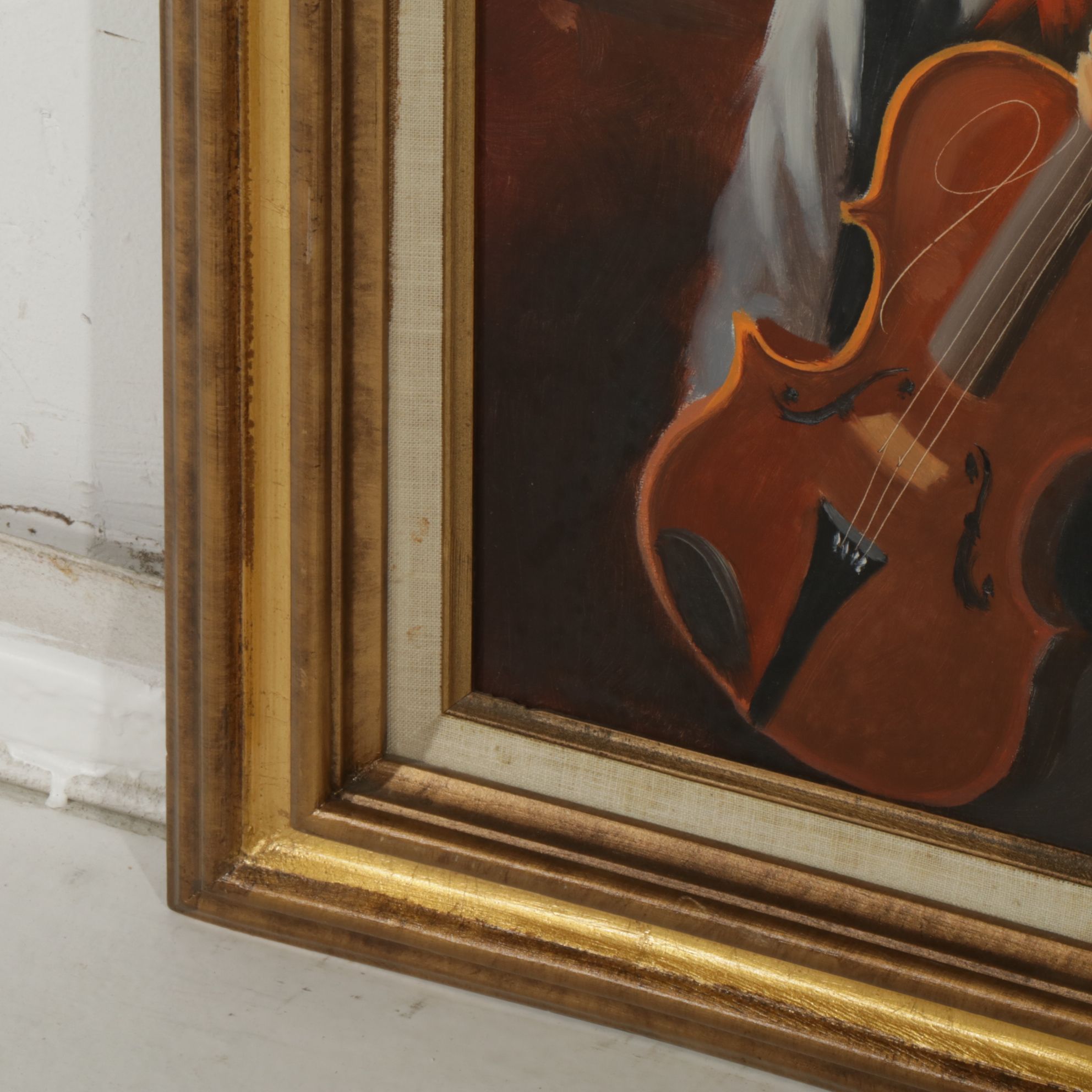 Morlink Portrait Oil Painting "Boy Crying", Mid to Late 20th Century