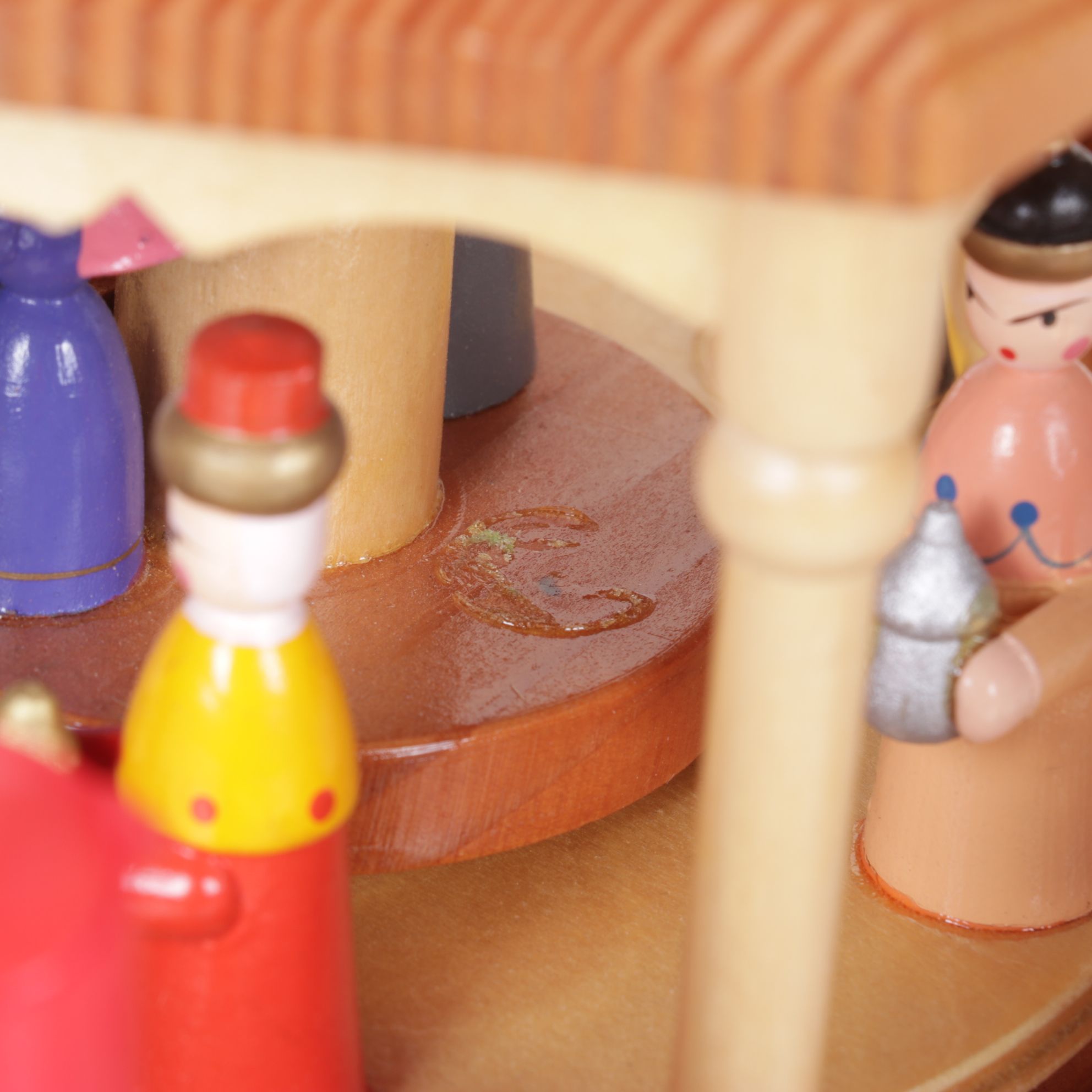 Hand-Painted Erzgebirge Three Tier Nativity Pyramid