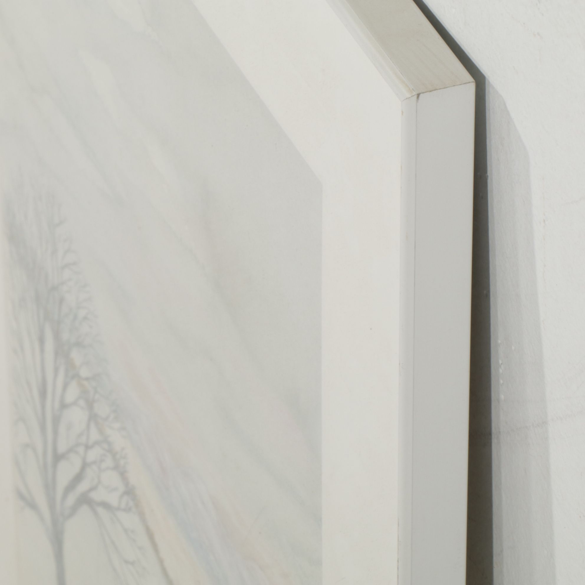 Judith White Pastel Toned Watercolor Landscape Painting of Winter Plains