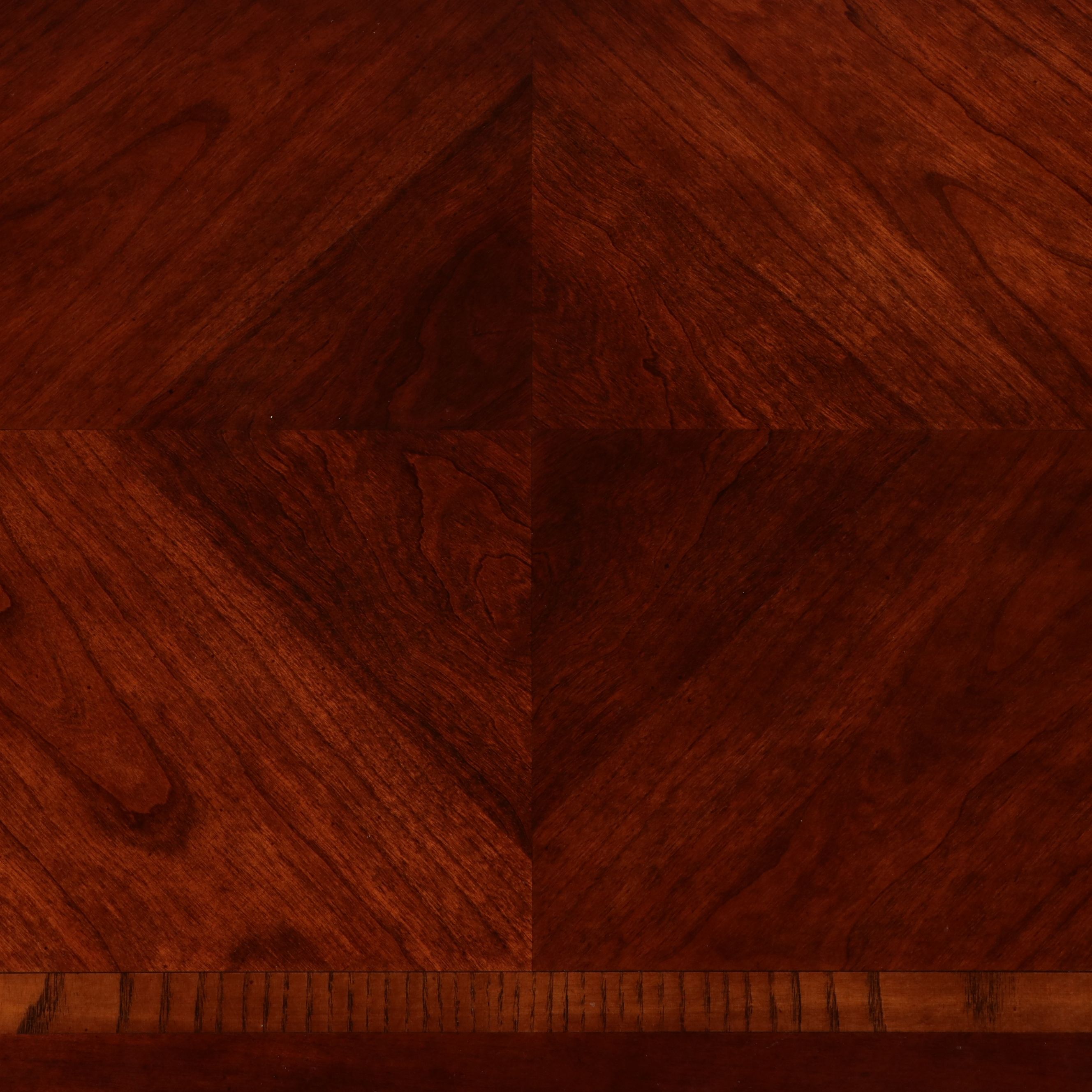 Louis XVI Style Book Match Cherry Coffee Table