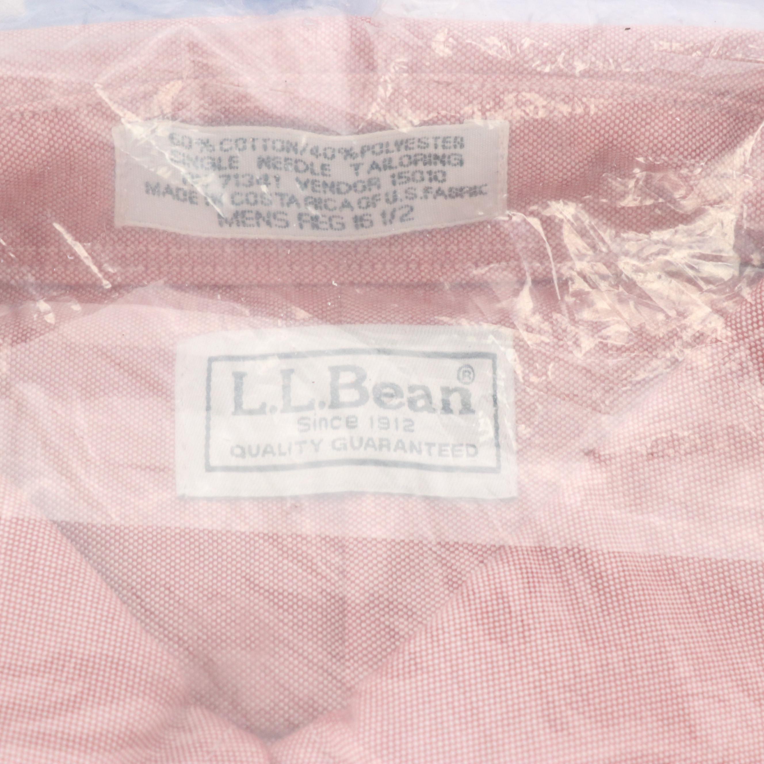 Men's L.L Bean Polo Shirt, Short and Long Sleeve Button-Up Shirts, With Tags