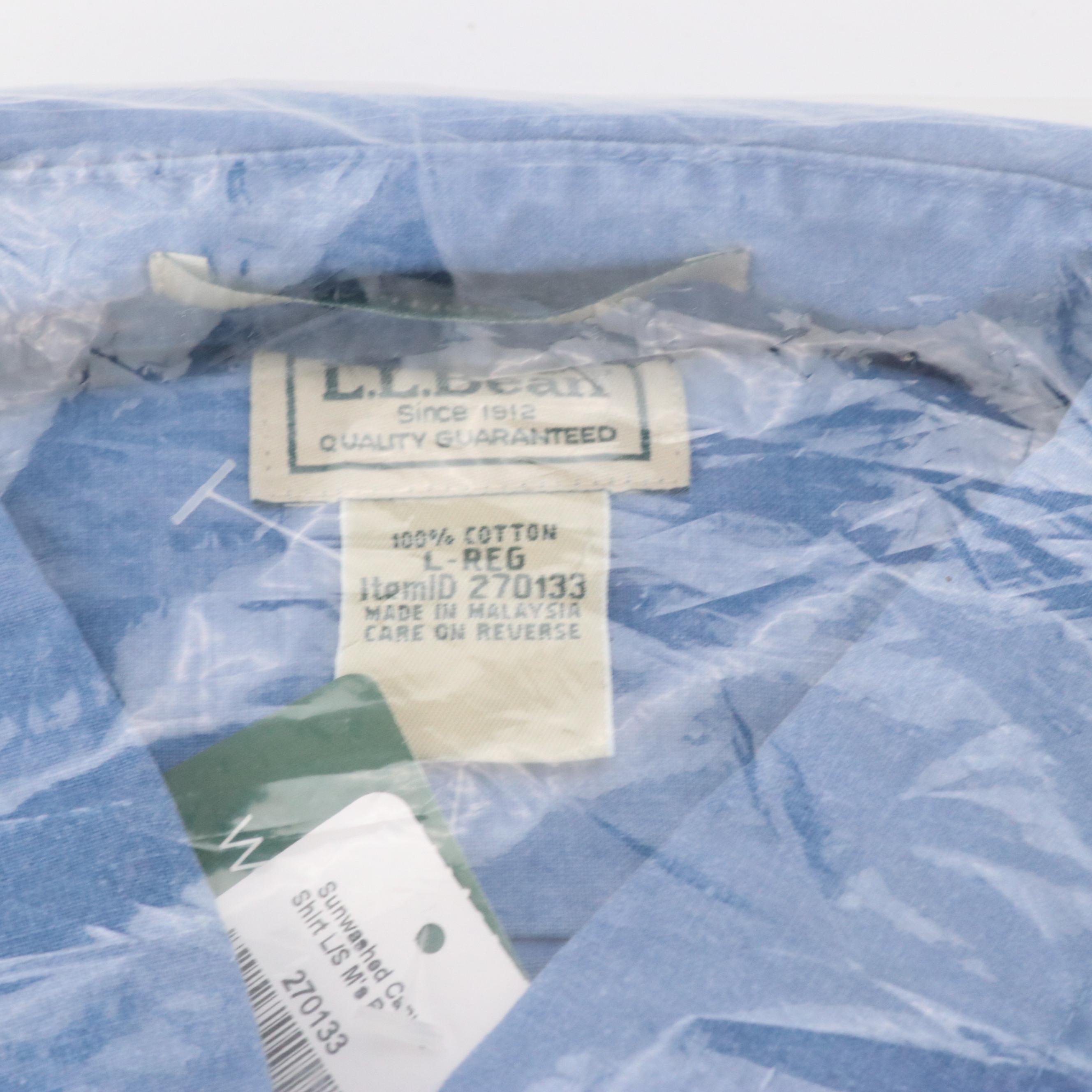 Men's L.L Bean Polo Shirt, Short and Long Sleeve Button-Up Shirts, With Tags