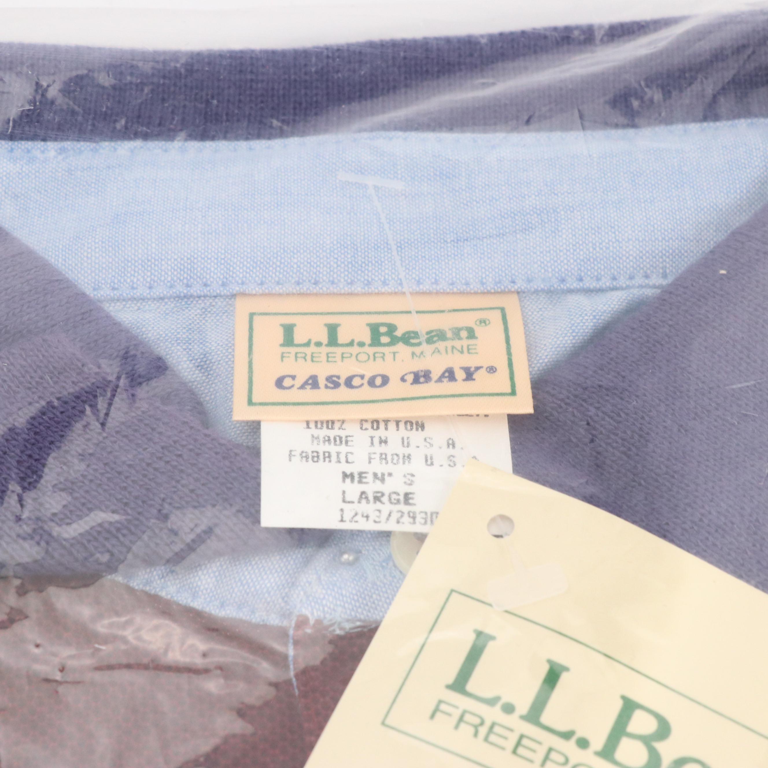 Men's L.L Bean Polo Shirt, Short and Long Sleeve Button-Up Shirts, With Tags