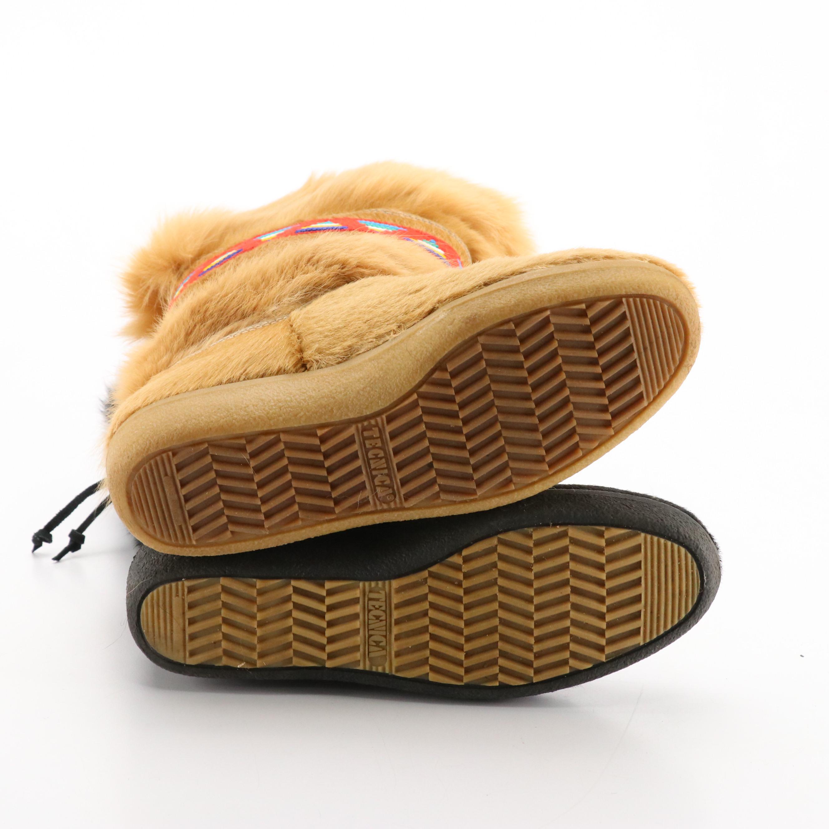 Tecnica Scandia Goat Fur Après Ski Boots with Embroidered Details