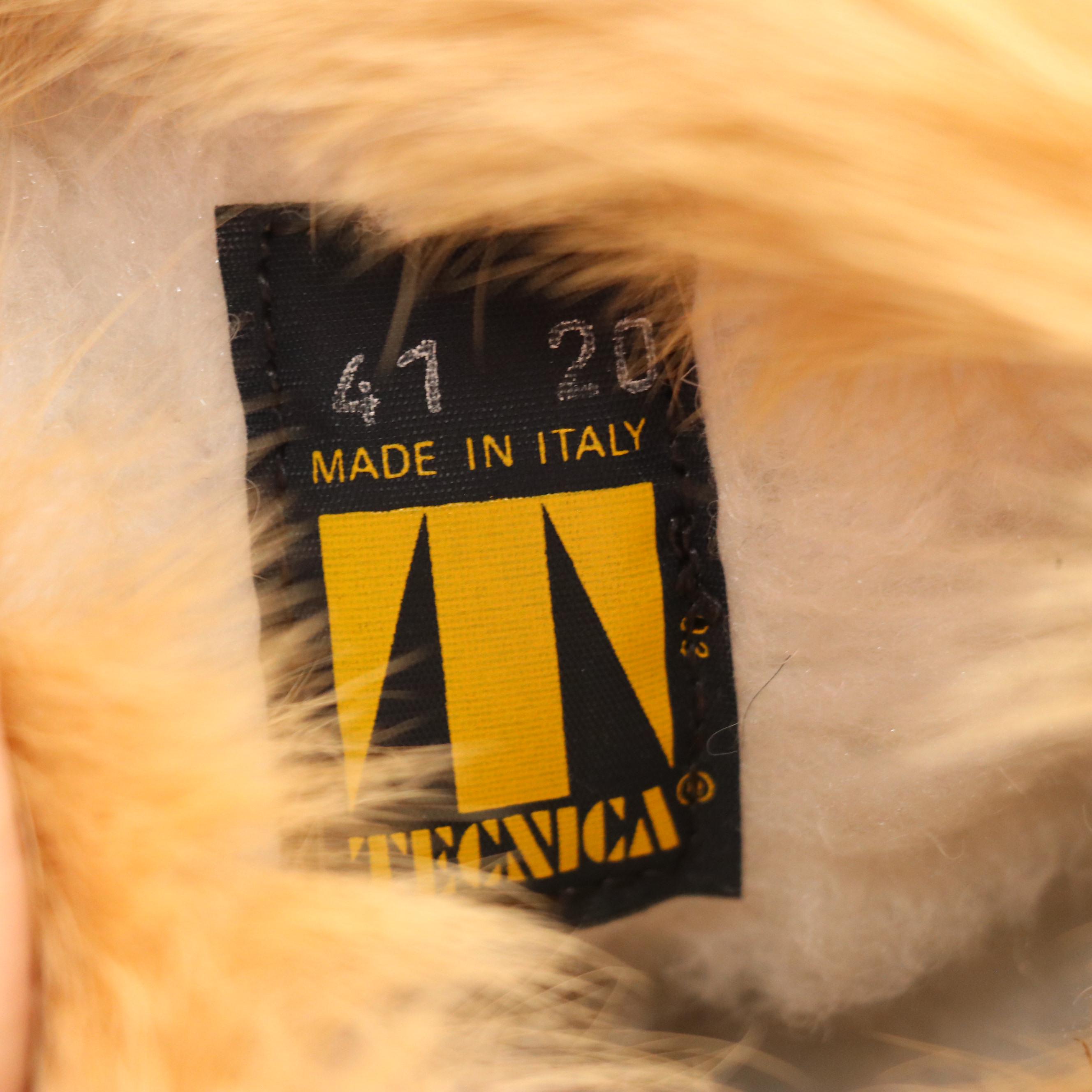 Tecnica Scandia Goat Fur Après Ski Boots with Embroidered Details