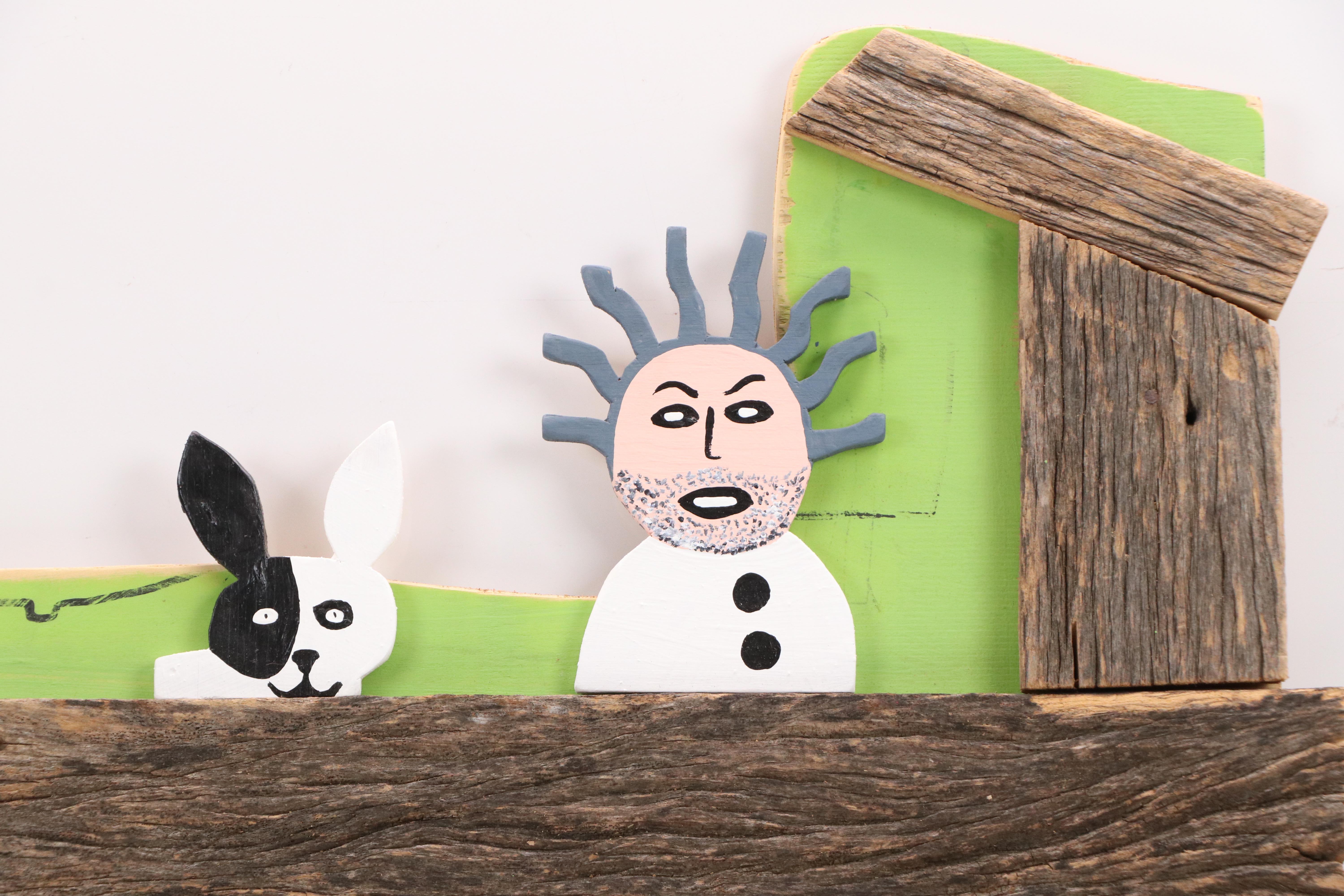 Tony Dotson Folk Art Sculpture "Took Moses' Boat Out for a Lap," 2019