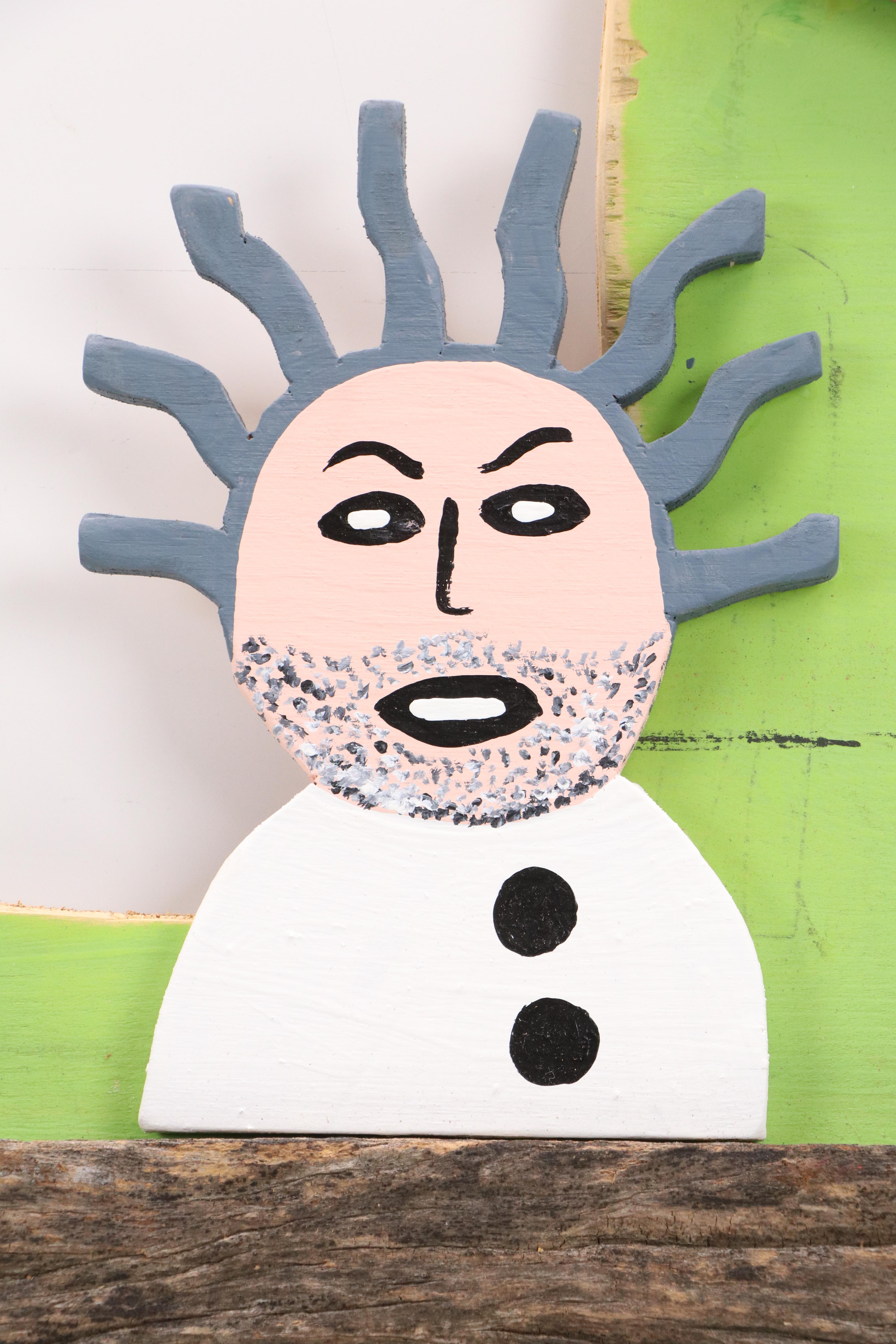 Tony Dotson Folk Art Sculpture "Took Moses' Boat Out for a Lap," 2019