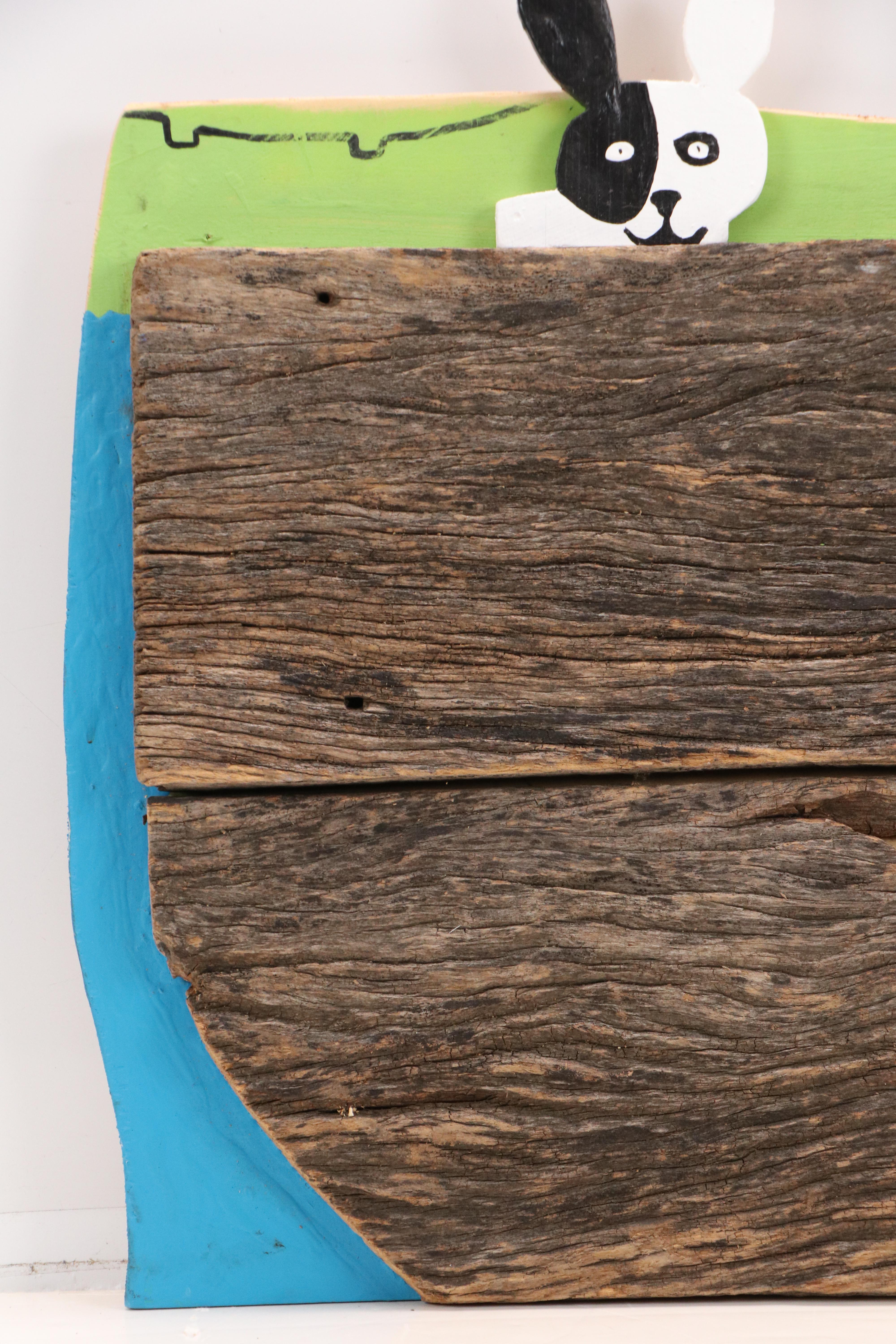 Tony Dotson Folk Art Sculpture "Took Moses' Boat Out for a Lap," 2019